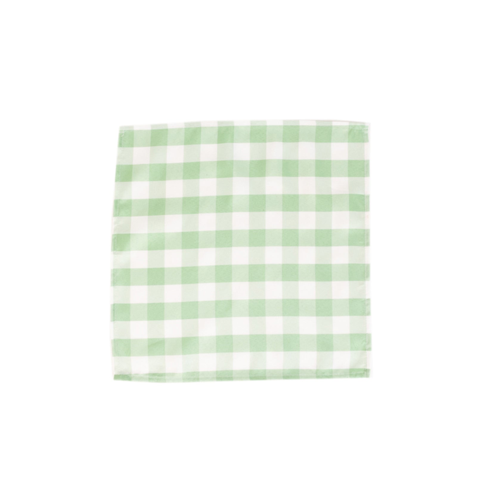 5-Pack Polyester 15x15 Square Napkins in Sage Green/White Buffalo Plaid - Ideal for Events