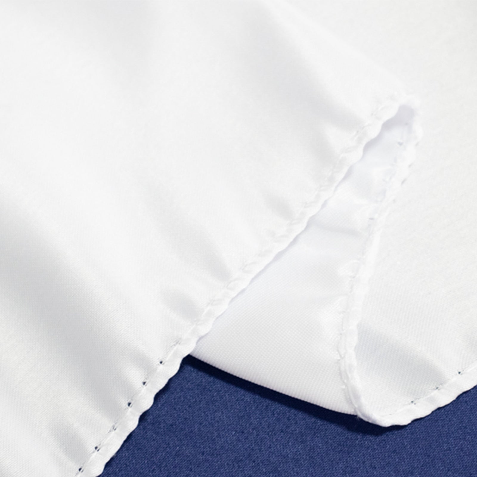 Luxury White Lamour Satin 72x72 Square Table Overlay for Special Events