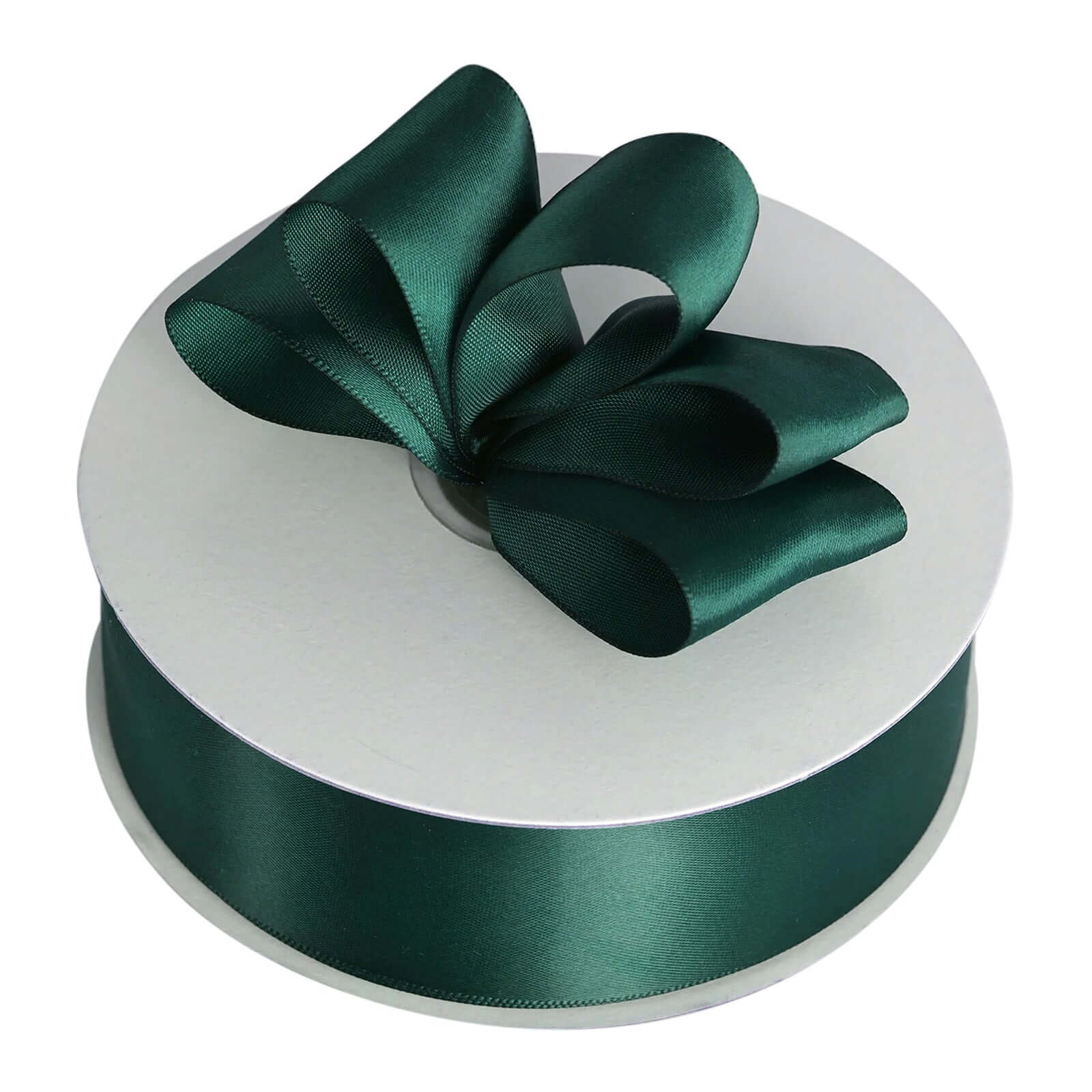 Hot Sale! 50-Yard 1.5-Inch Hunter Emerald Green Single-Face Decorative Polyester Satin Ribbon