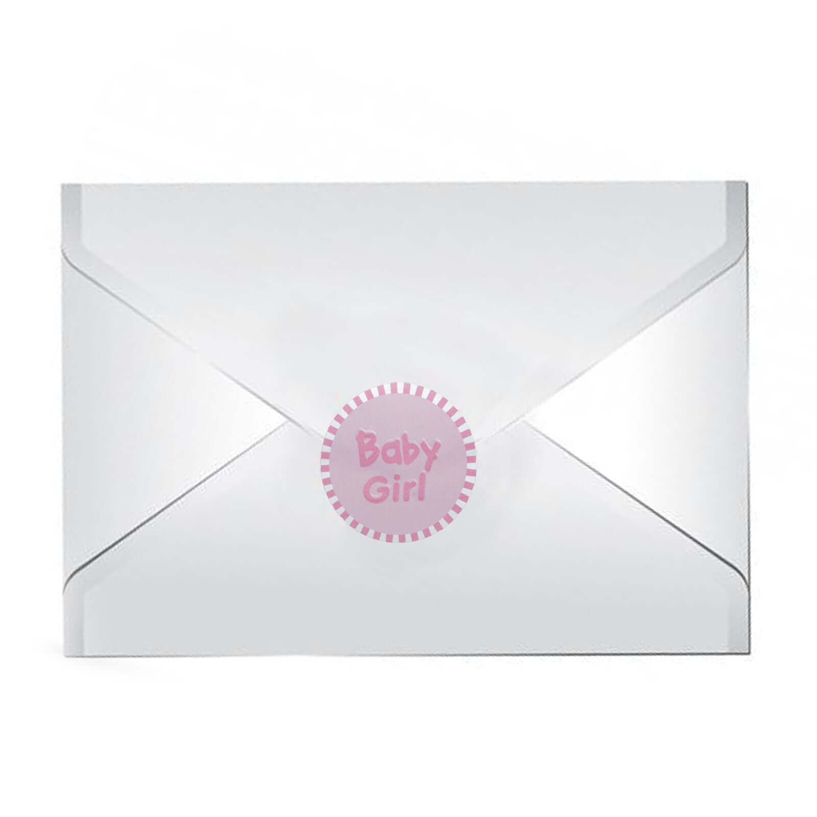 100 Pieces 1-Inch Round Pink Stickers for Baby Girl Baby Shower Favors