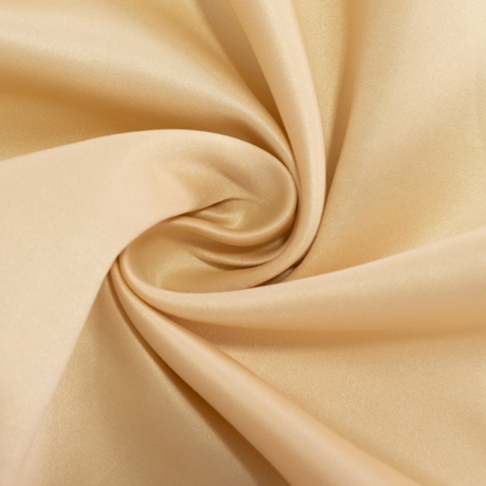 Exclusive Lamour Satin 120-Inch Round Beige Tablecloth - Seamless with Soft Sheen