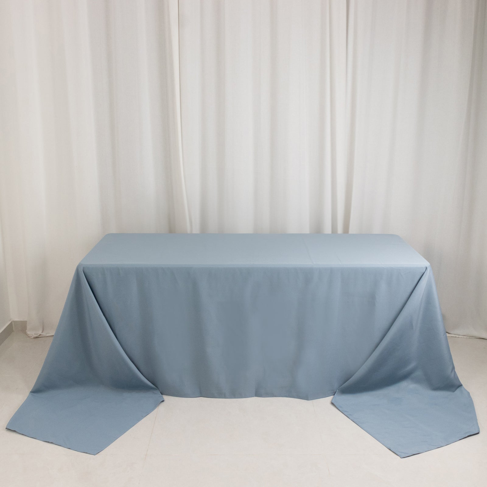 Exclusive Premium Polyester Rectangle Tablecloth in Dusty Blue - 90x156, 220GSM Stain-Resistant