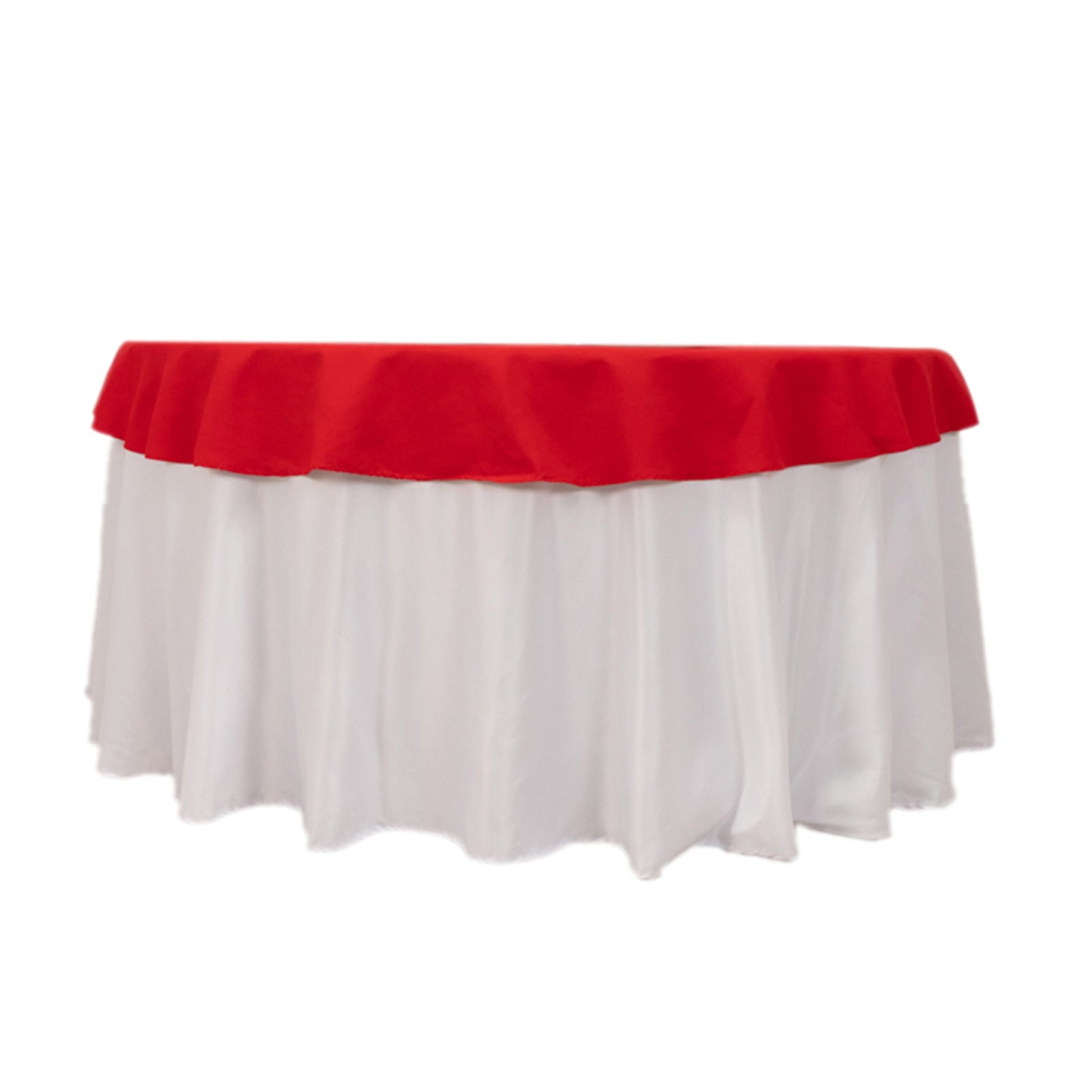 Hot Deal! 70-Inch Red Wrinkle-Resistant Cotton Blend Round Tablecloth for Events