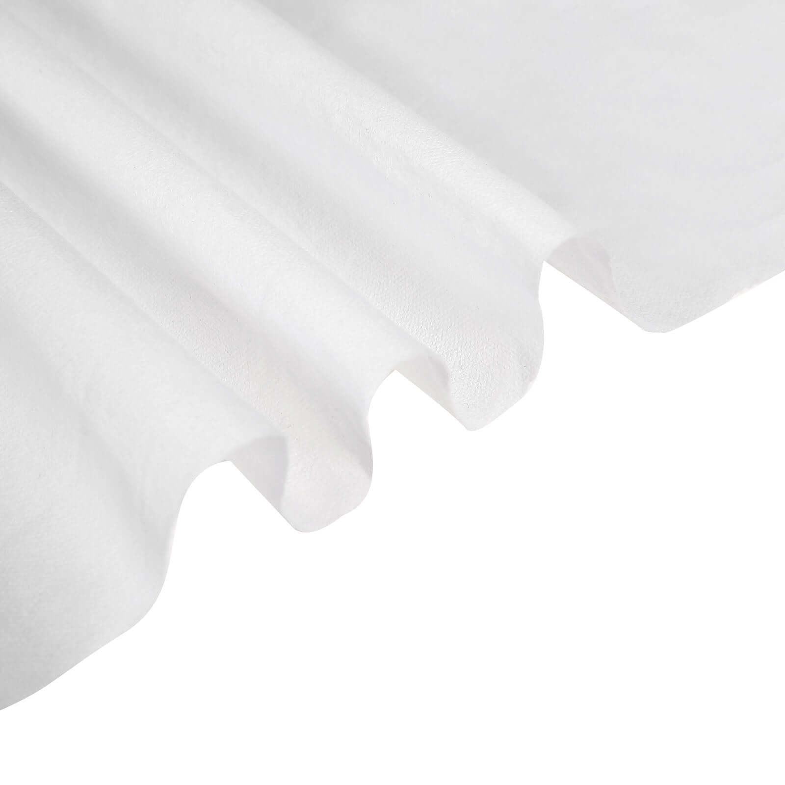 Disposable White Airlaid Rectangle Tablecloth 50x108 - Linen - Like for Easy Cleanup
