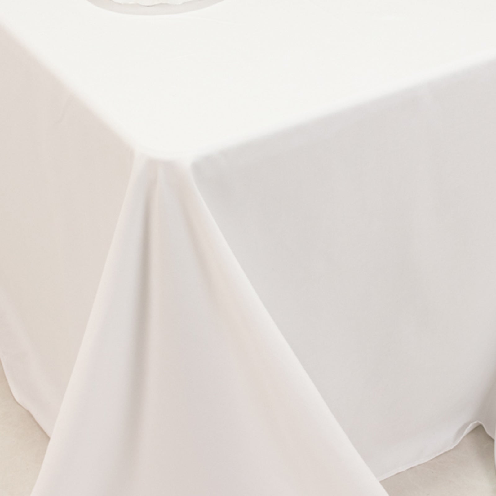 Exclusive White Cotton Blend 90x132 Rectangle Wrinkle - Resistant Tablecloth for Elegant Occasions