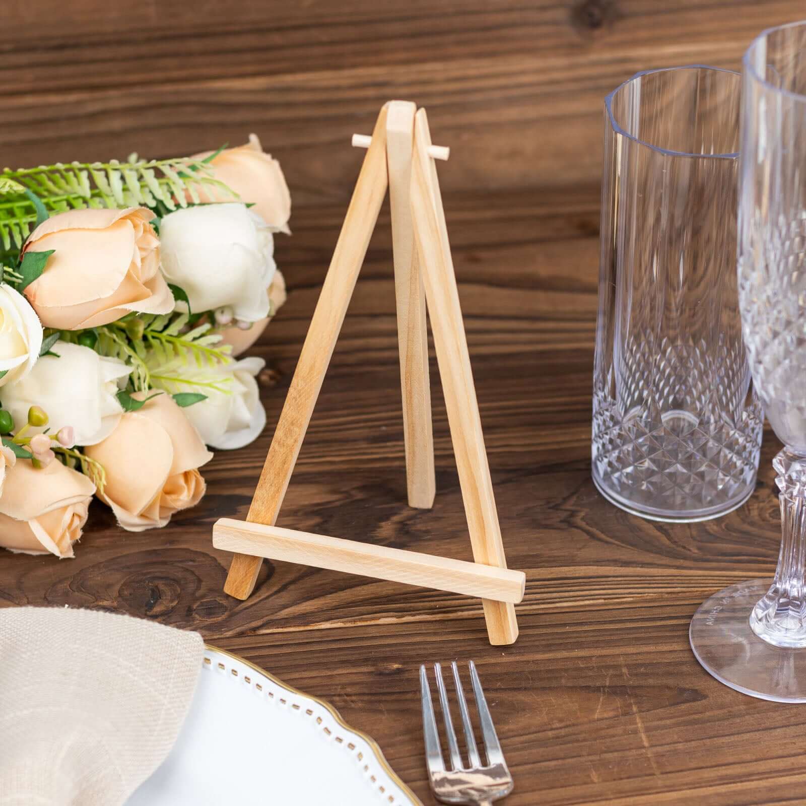 Hot Sale! 10-Pack Natural Wooden Foldable Place Card Holders