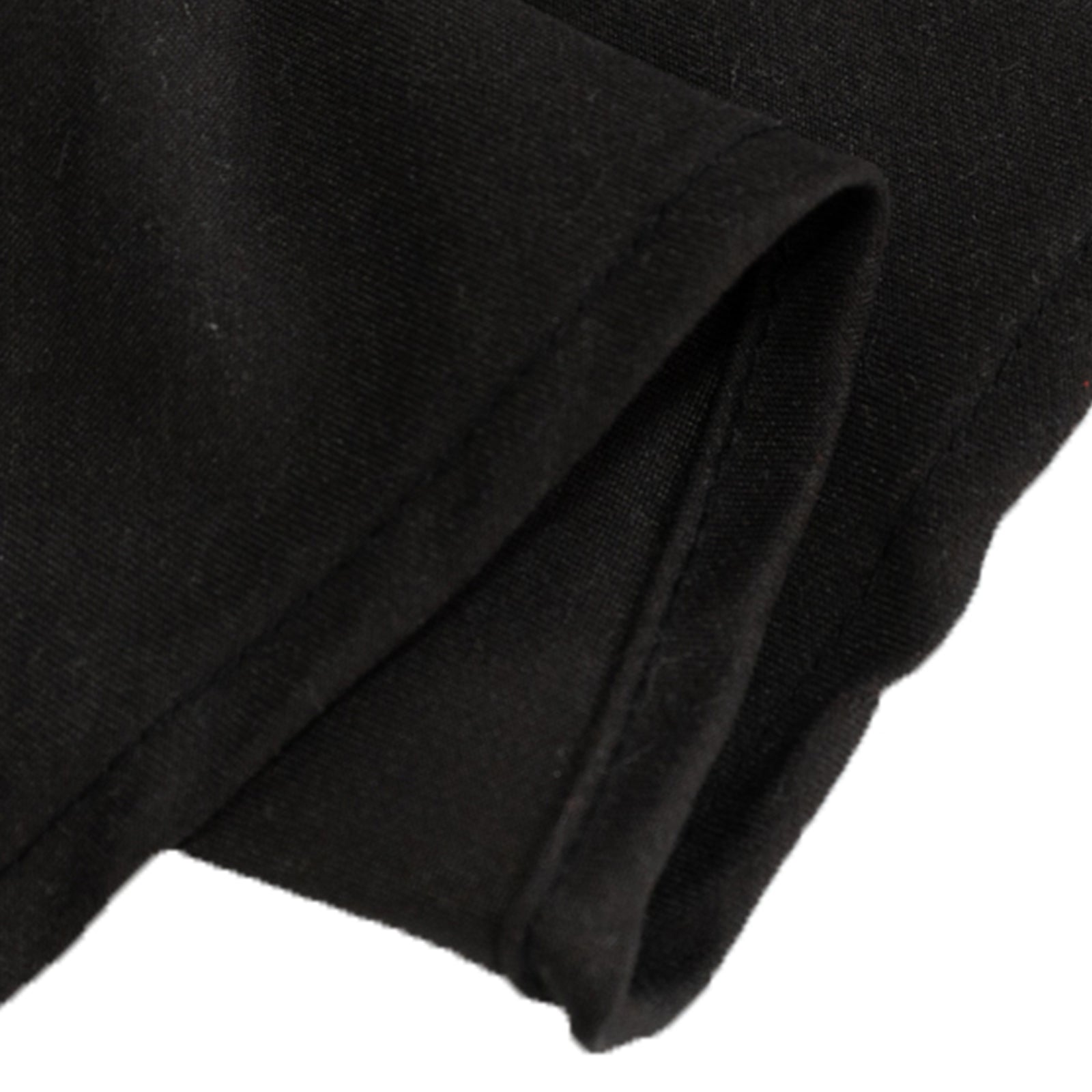 Black 70" Wrinkle-Resistant Cotton Blend Round Tablecloth - Ideal for Events