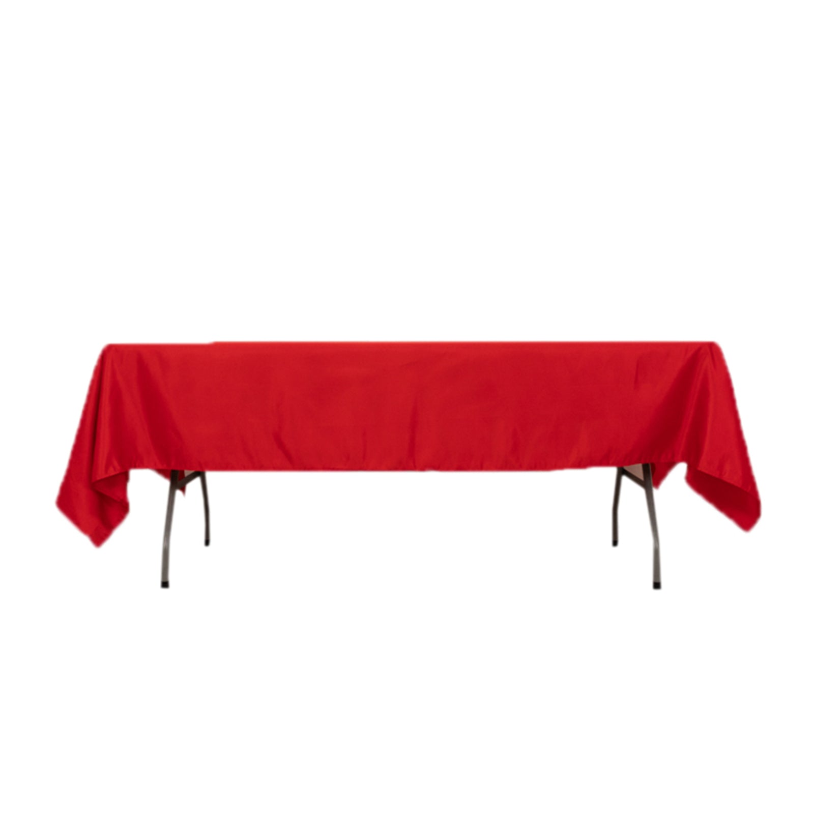 Red Lamour Satin Rectangle Tablecloth (60x102) - Durable & Silky Soft, Great Deal!