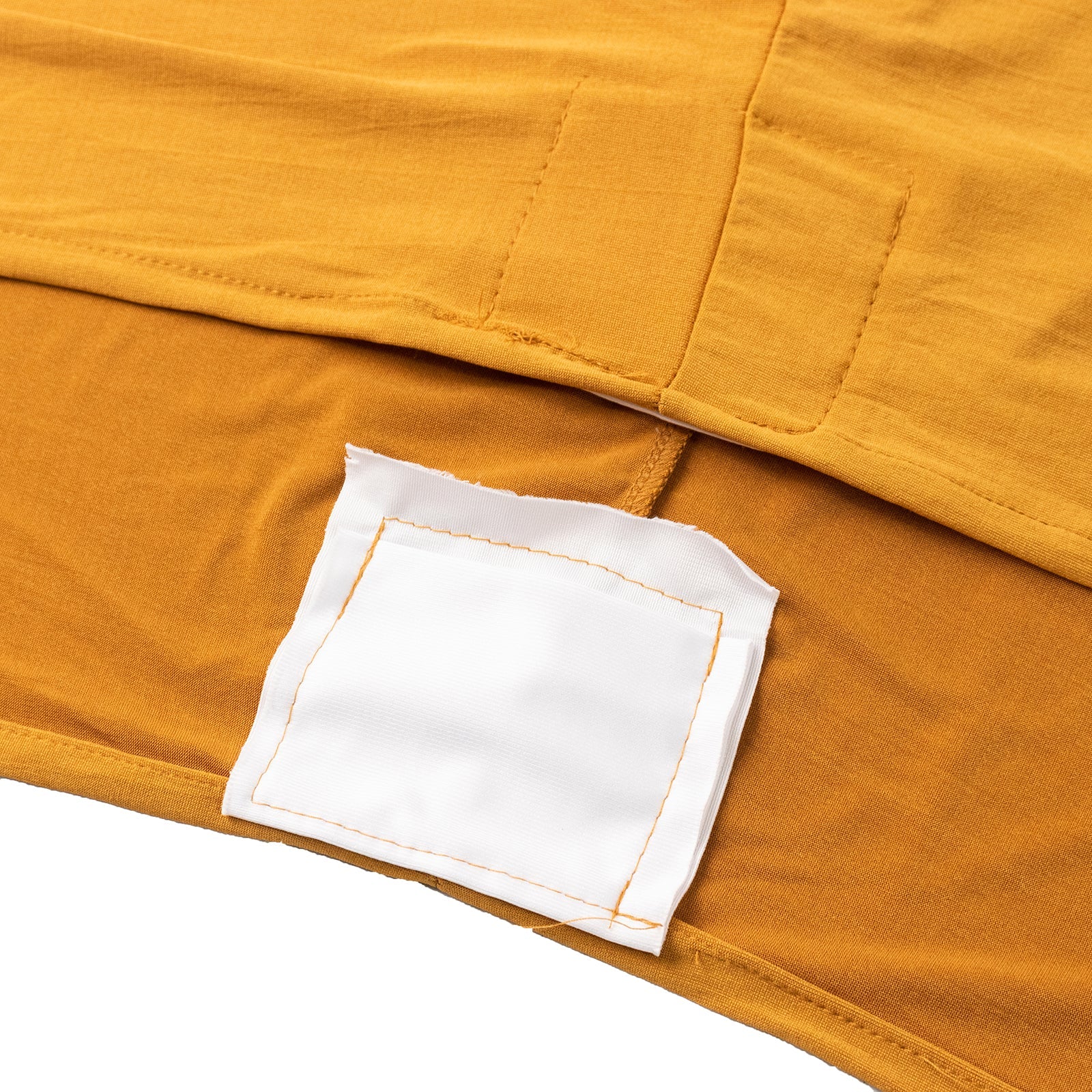 Gold Stretch Spandex 5ft Round Tablecloth - Durable for Events, Great Value!
