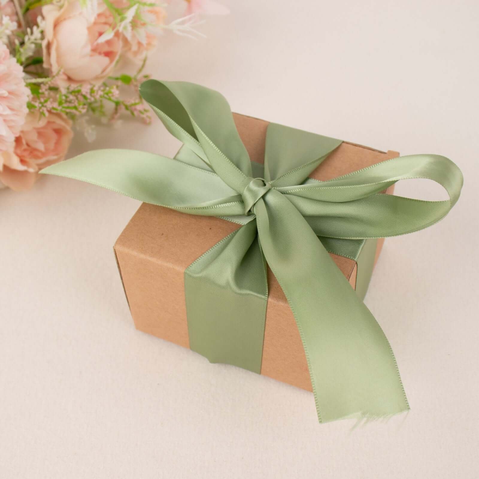 Hot! 50 Yards 1.5" Sage Green Single - Face Decorative Satin Ribbon
