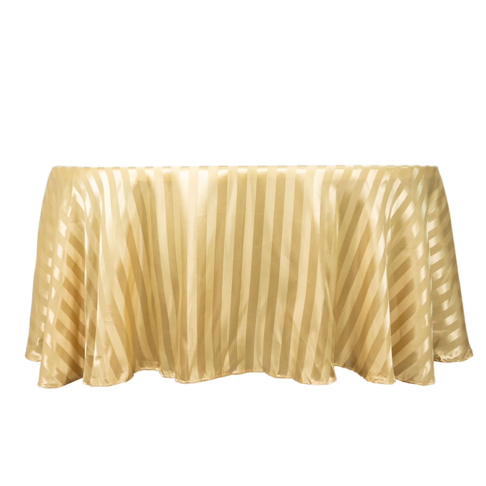 Silky Smooth Champagne Satin 120" Round Tablecloth - Ideal for Events