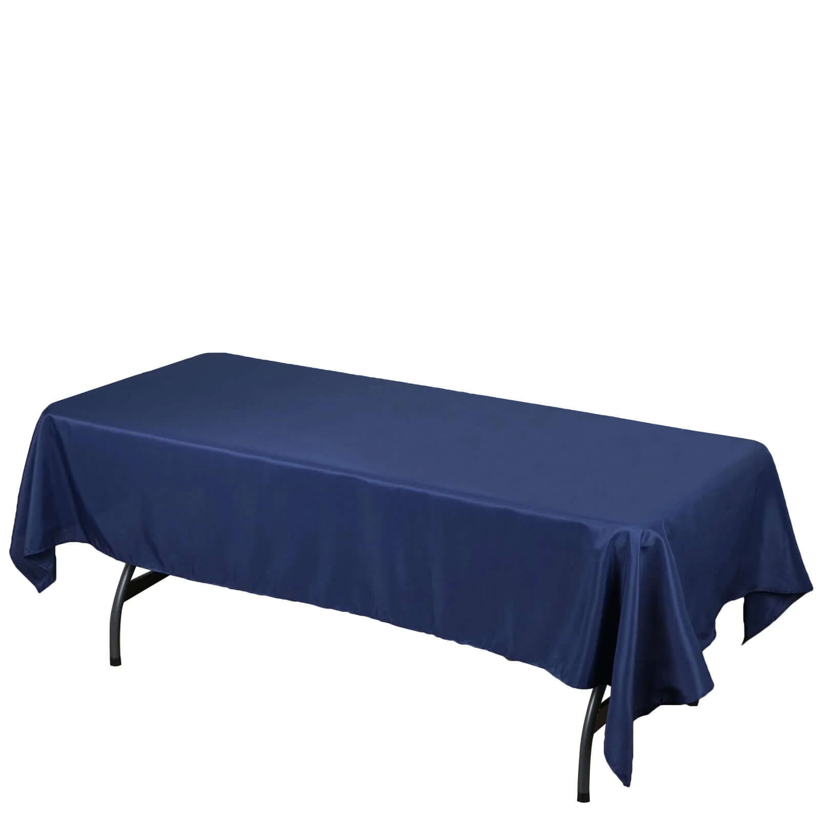 Navy Blue 60x102 Polyester Rectangle Tablecloth - Durable & Stylish