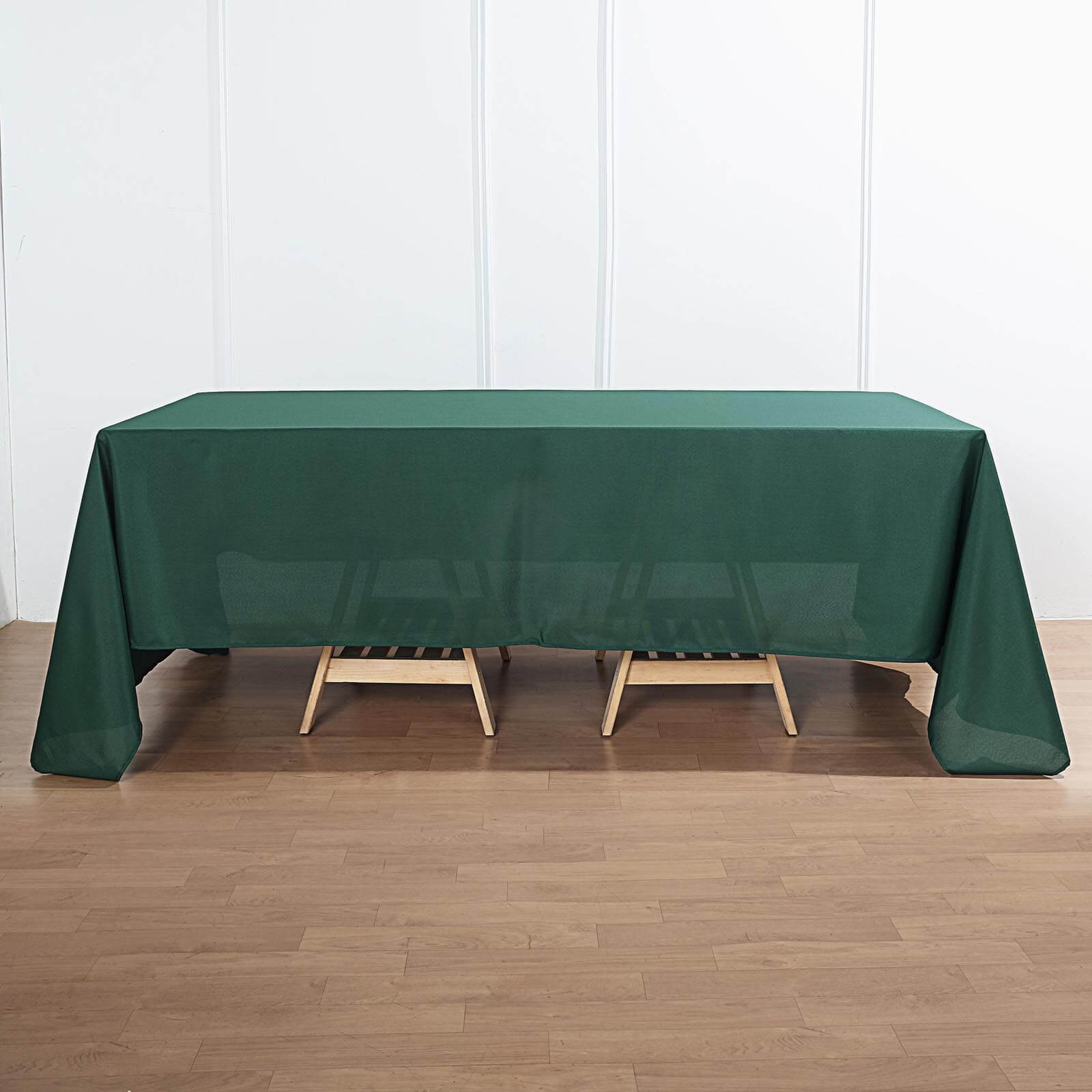 Hot Sale! Durable and Stylish 72x120 Polyester Rectangle Tablecloth in Hunter Emerald Green