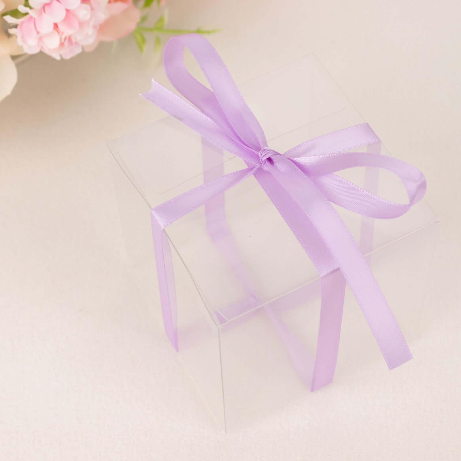100 Yards 3/8-Inch Lavender Lilac Single-Sided Decorative Satin Ribbon