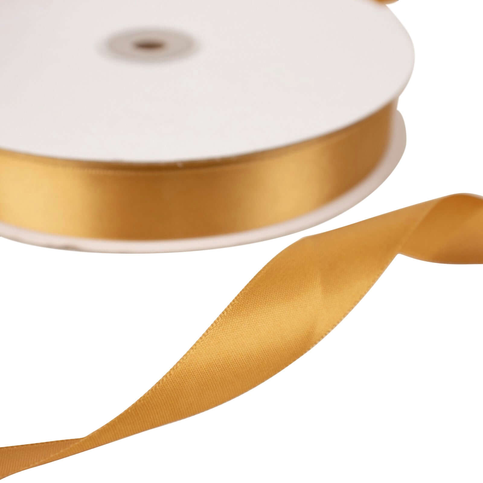 Exclusive Gold Single Face Decorative Satin Ribbon - 7/8