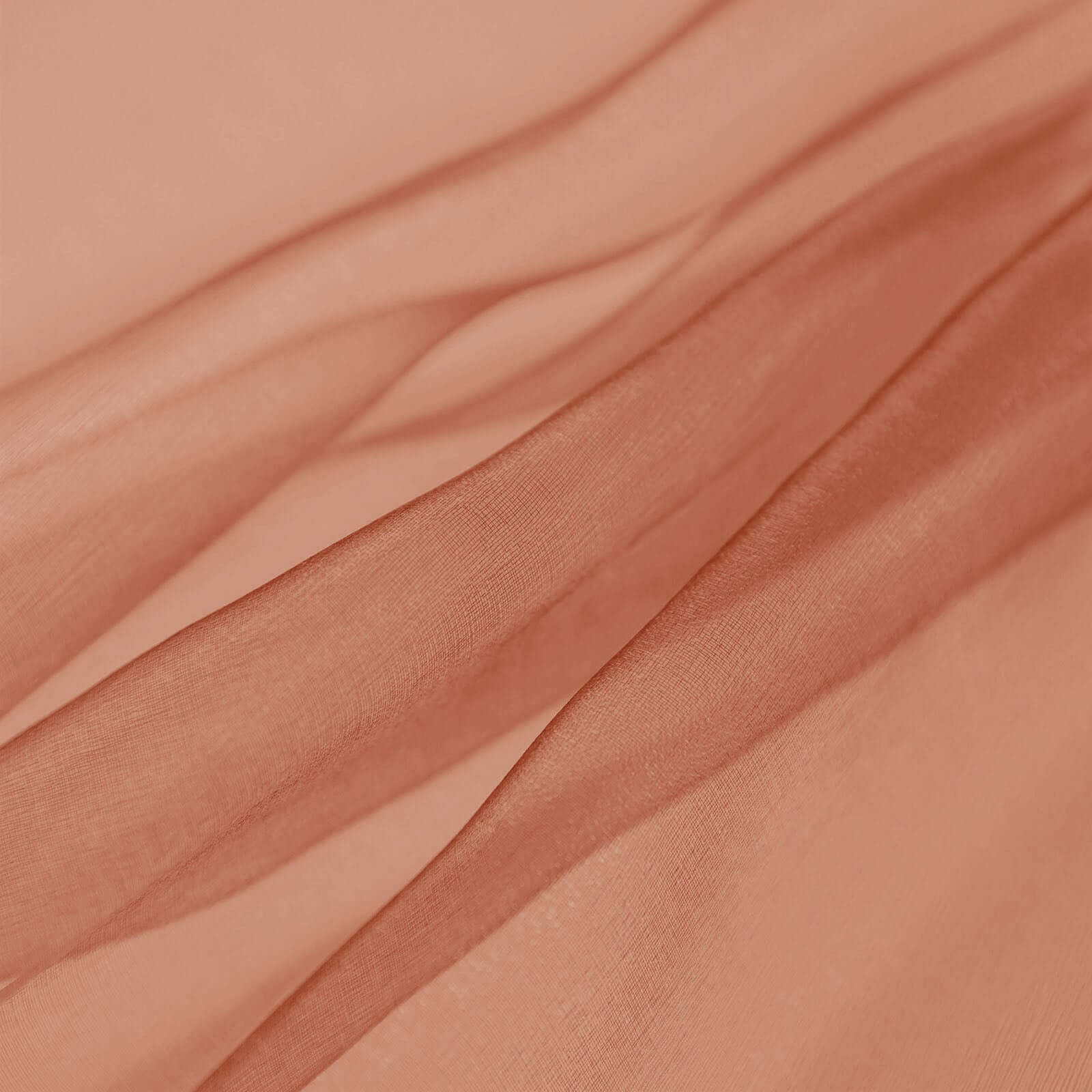 12-Foot Wide, 10-Yard Long Terracotta (Rust) Sheer Chiffon Fabric for DIY Drapery