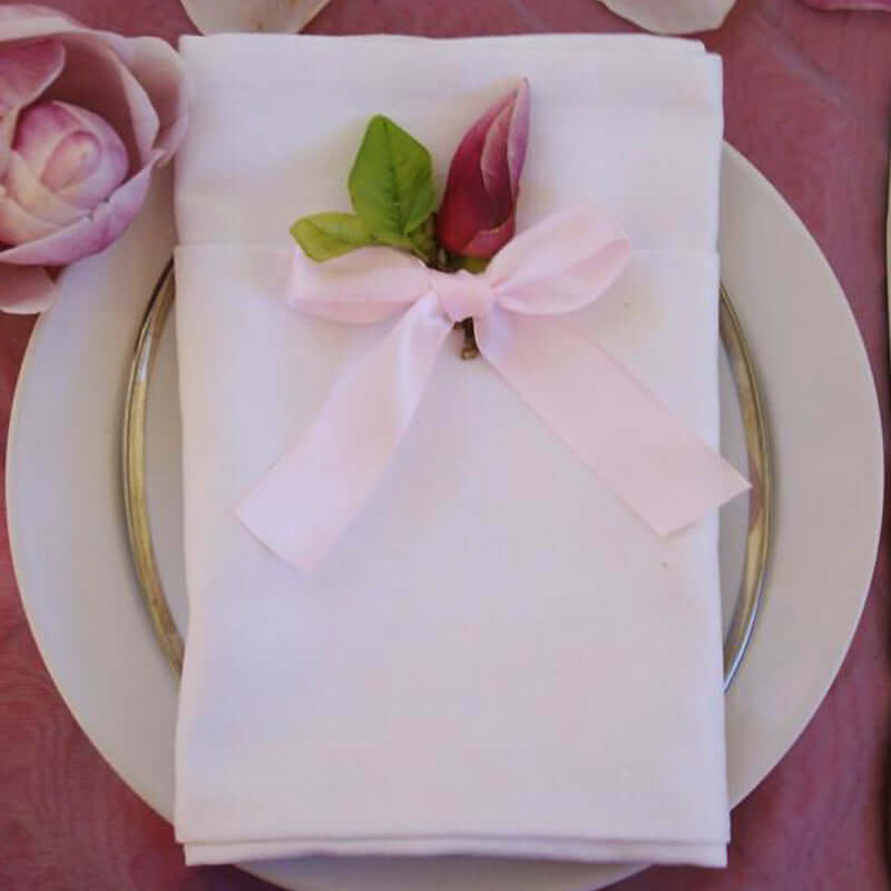 Exclusive 5-Pack 100% Cotton 20x20 White Napkins for Weddings & Events