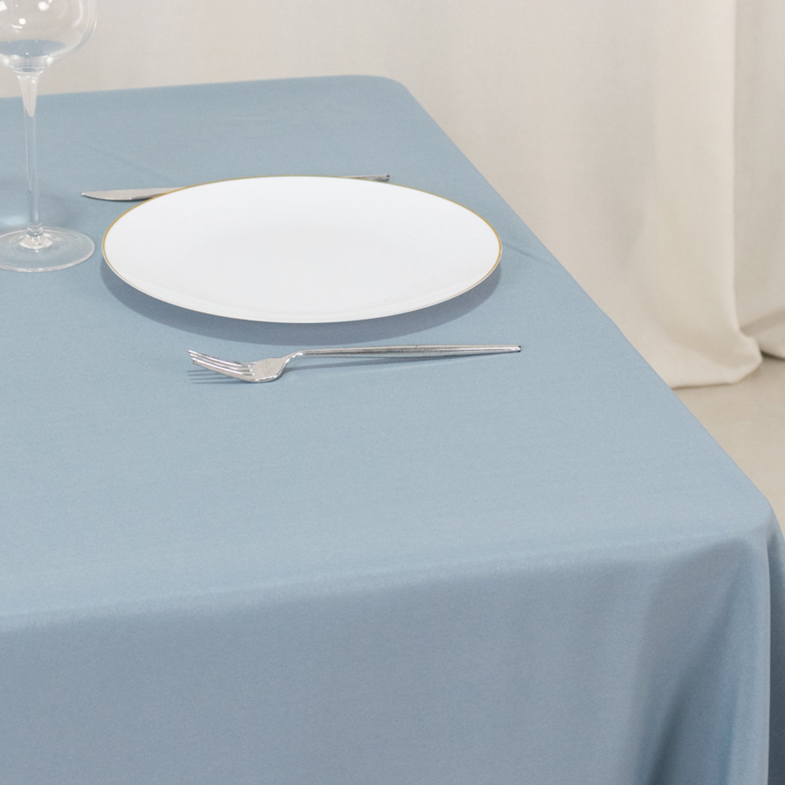 Hot Sale! 70x70 Dusty Blue Premium Polyester Square Table Overlay, 220GSM Wrinkle-Resistant