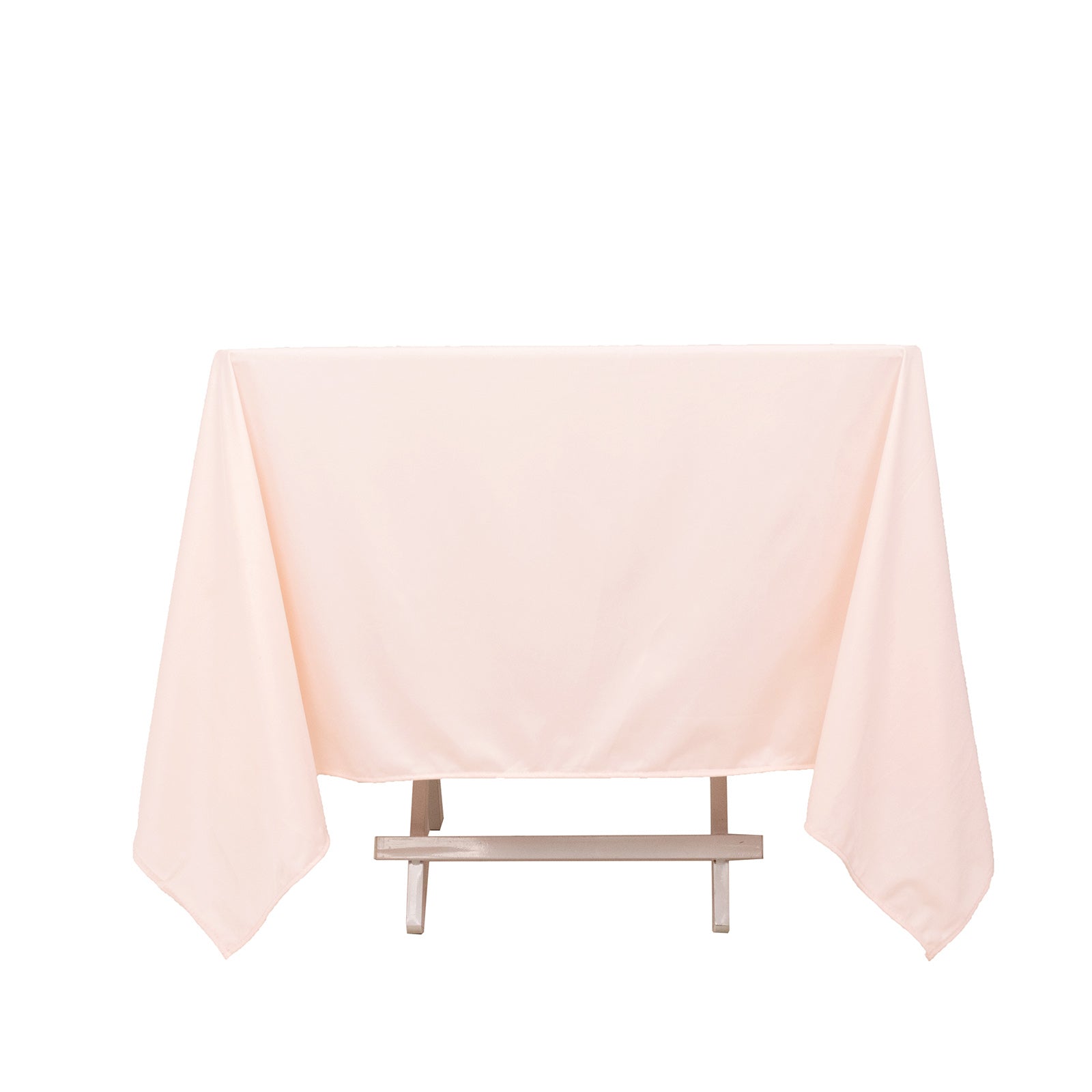 Premium Blush 70x70 Wrinkle-Free & Stain-Resistant Scuba Square Tablecloth