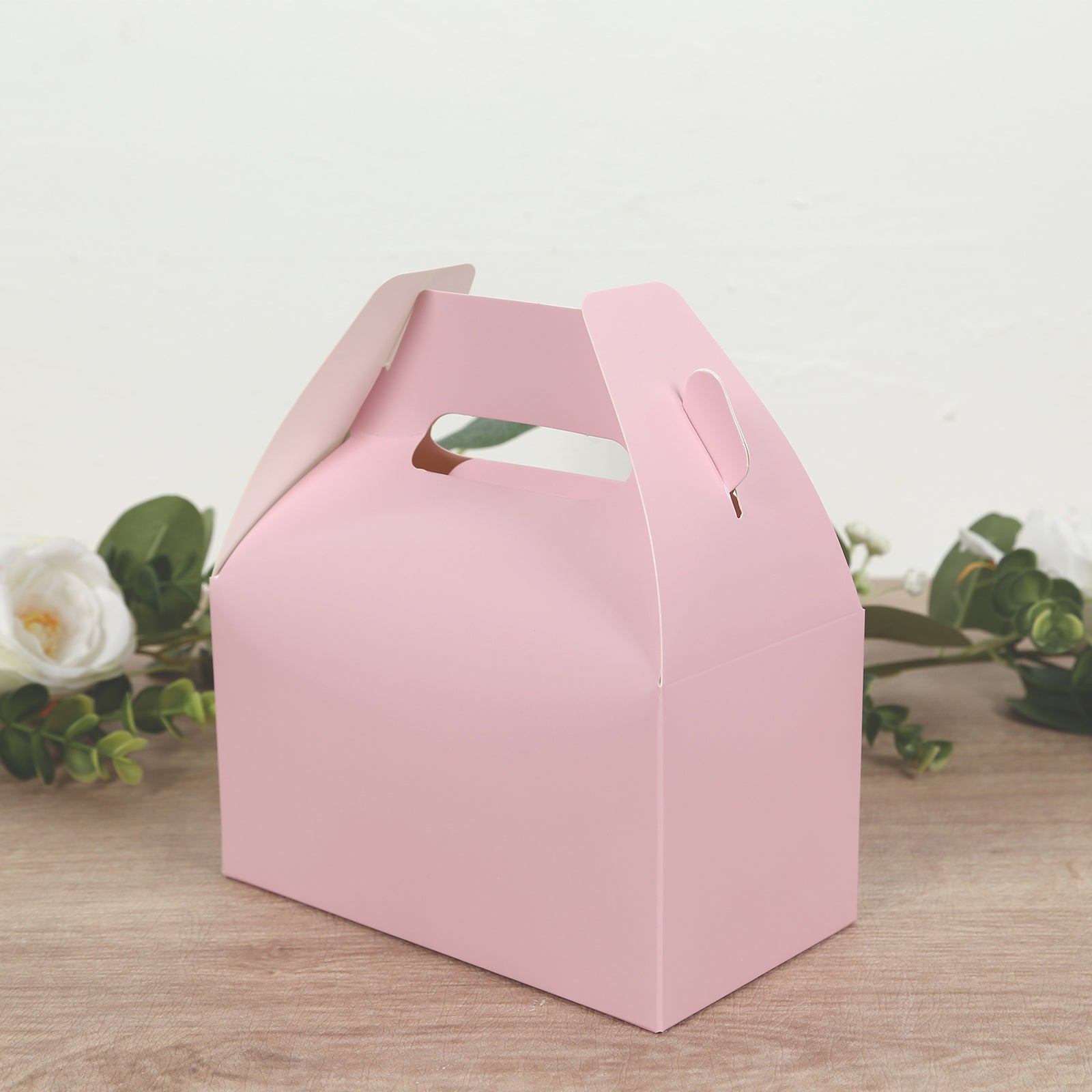 25-Pack Blush Tote Gable Candy Gift Party Favor Boxes
