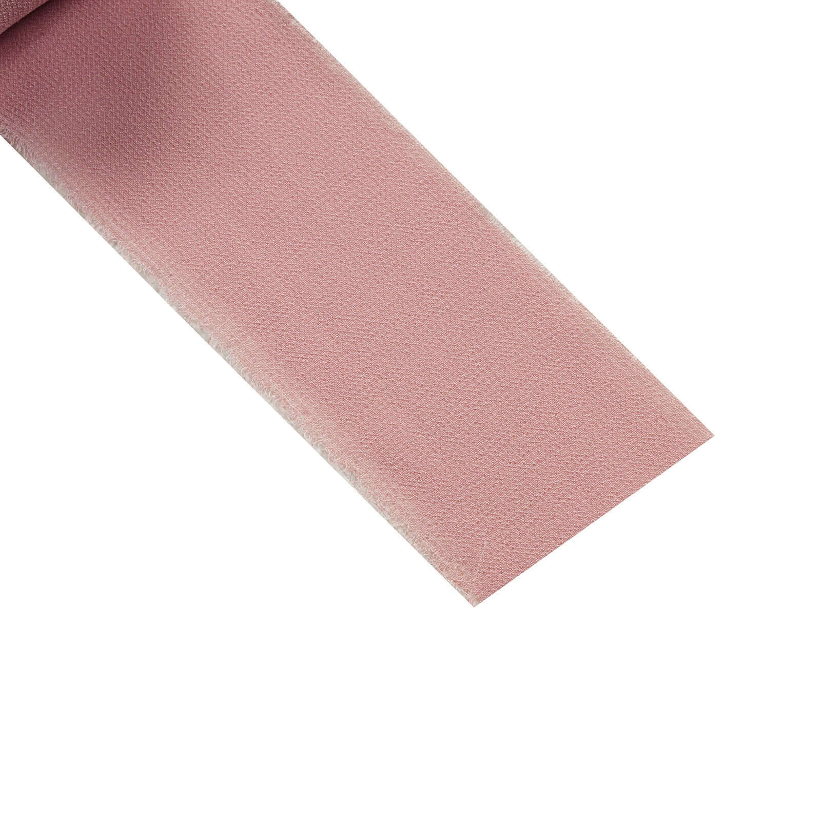 2-Pack 6yd Dusty Rose Silk-Like Chiffon Linen Ribbon Rolls - Ideal for Bouquets & Gift Wrapping