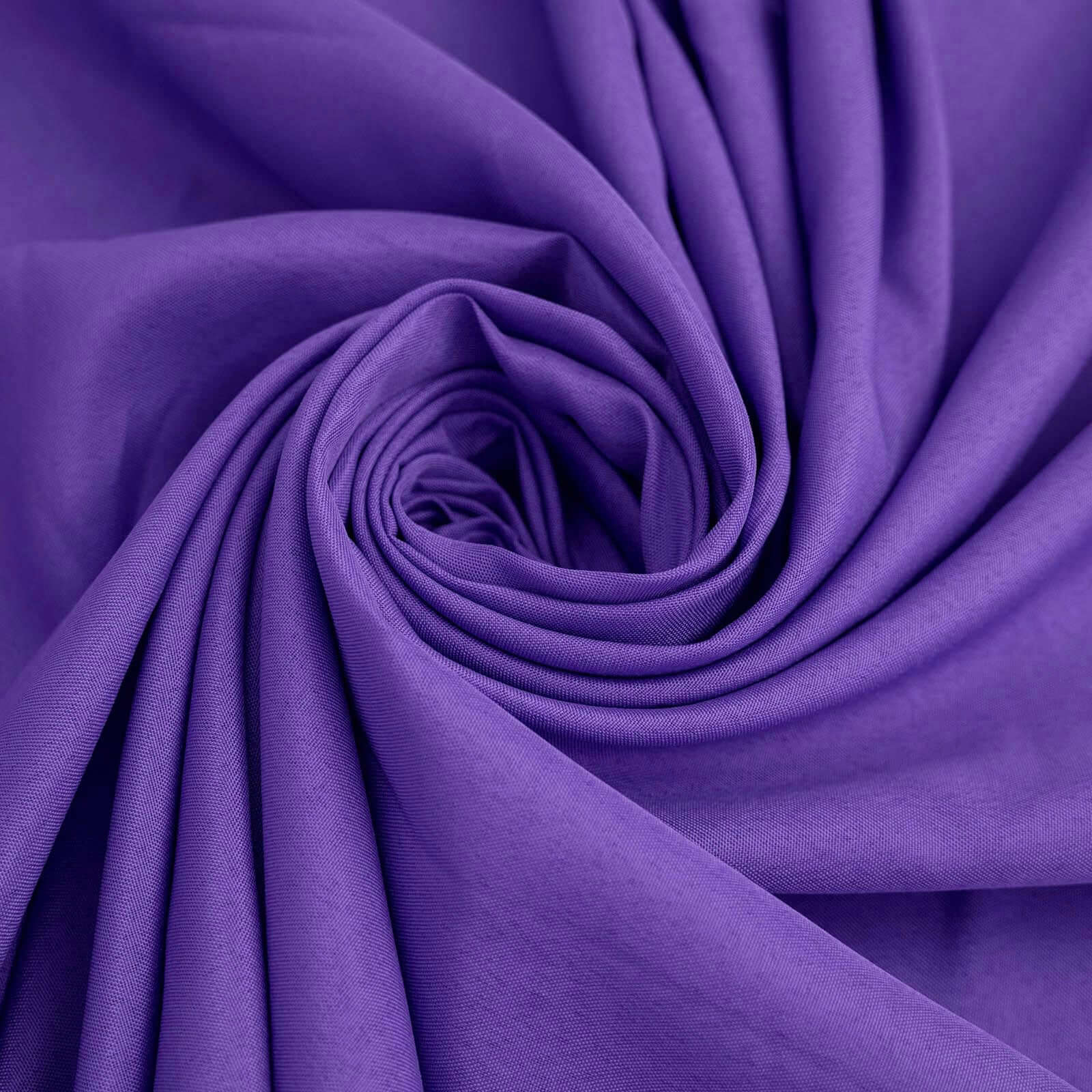 Purple 90x132 Polyester Seamless Wrinkle-Resistant Rectangle Tablecloth - Great Deal!