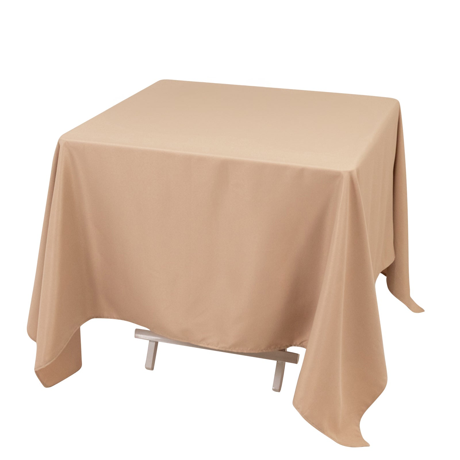 Hot Deal! 70x70 Nude 220GSM Wrinkle-Resistant Premium Polyester Square Table Cover