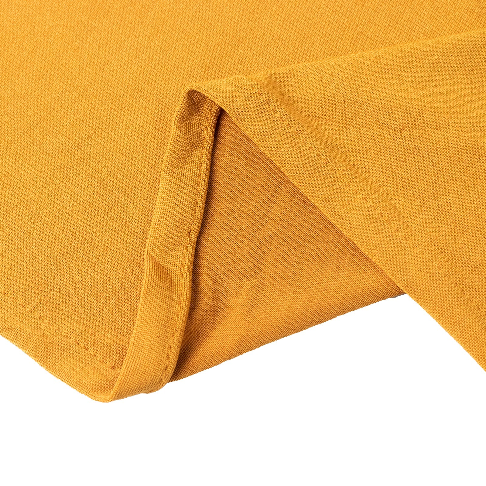 Gold Stretch Spandex 5ft Round Tablecloth - Durable for Events, Great Value!
