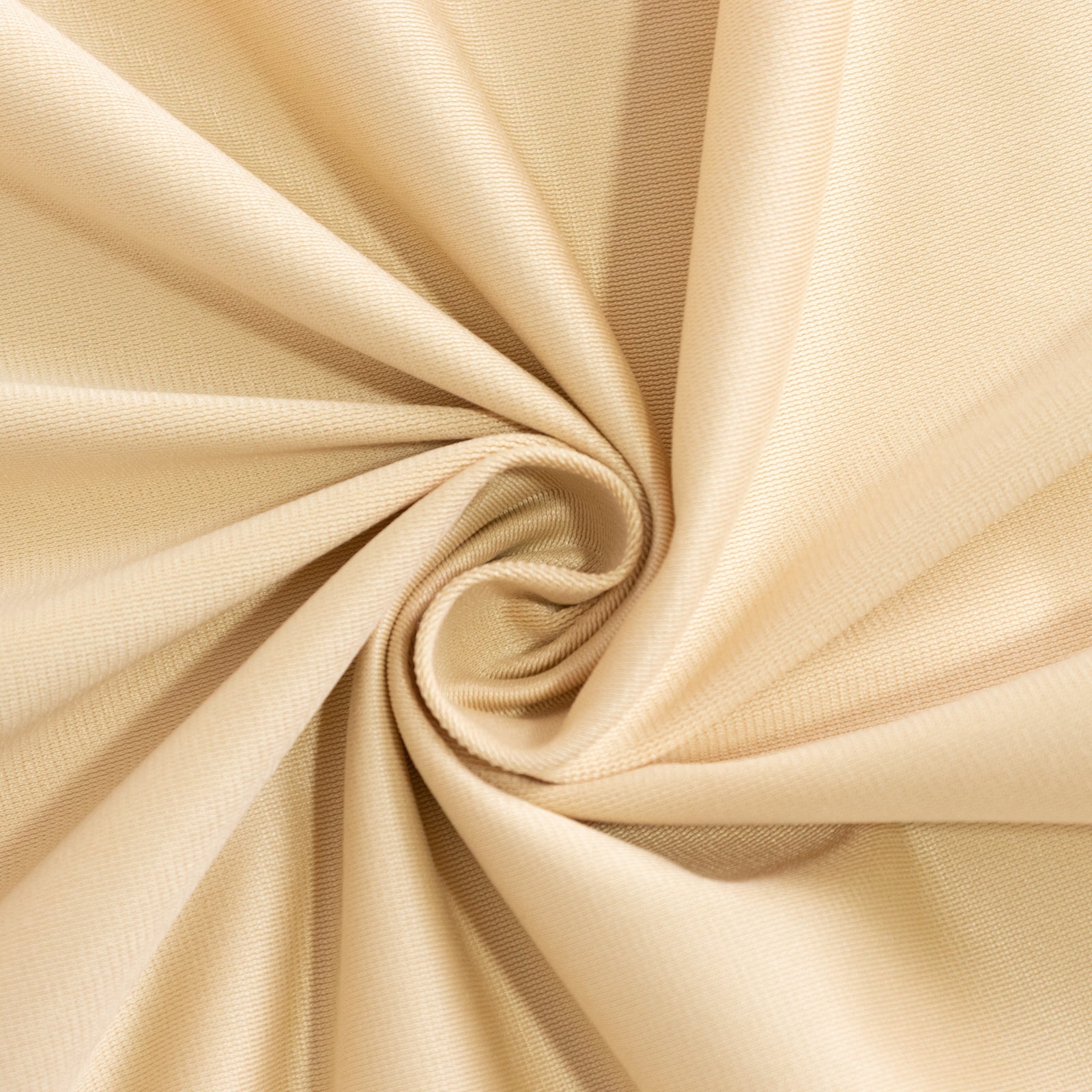 Hot Sale! Premium Beige 90' Round Scuba Polyester Wrinkle & Stain Free Tablecloth