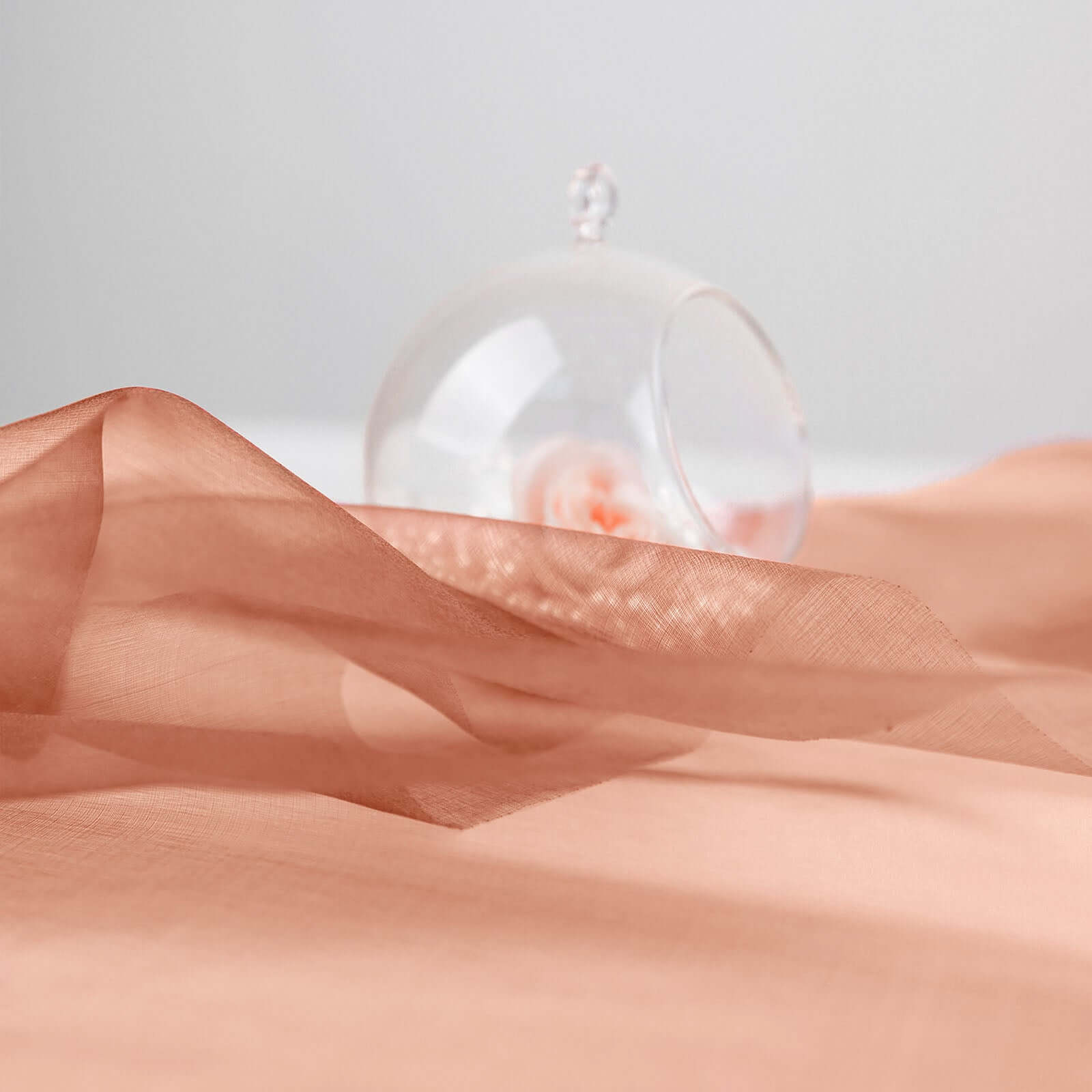 12-Foot Wide, 10-Yard Long Terracotta (Rust) Sheer Chiffon Fabric for DIY Drapery