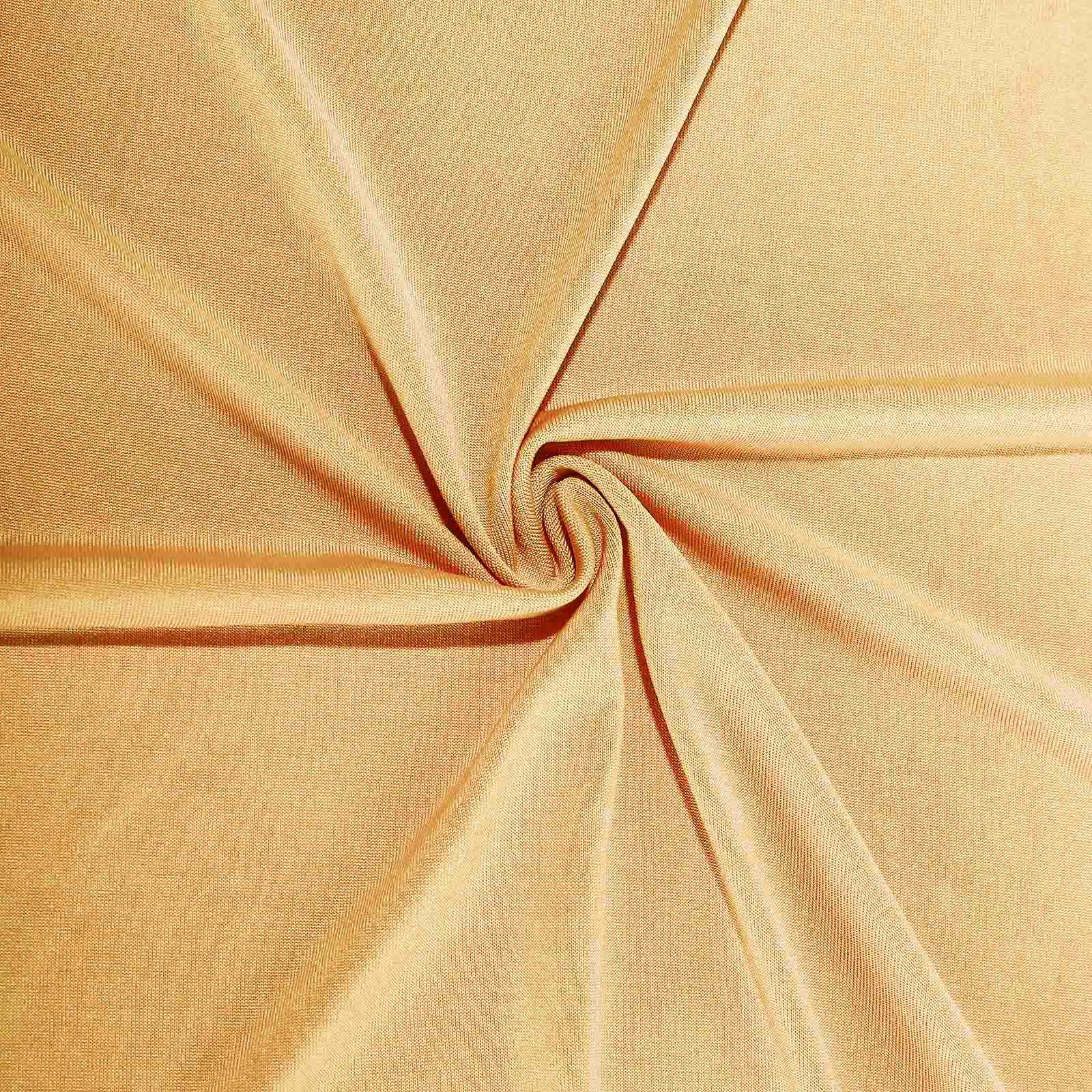 Hot! Champagne 4-Way Stretch Wrinkle-Free Spandex Event Curtain - 5ftx14ft
