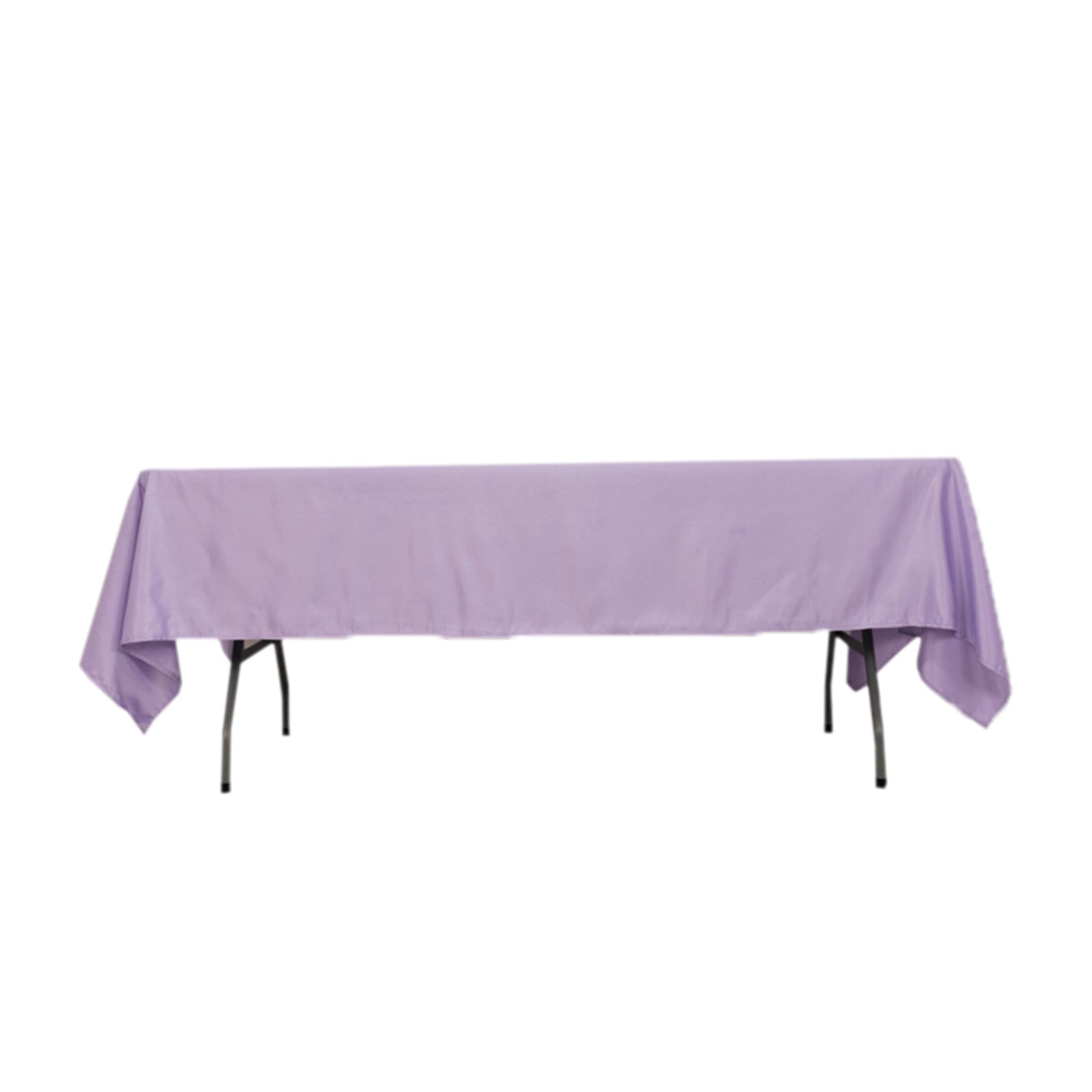 Lavender Lilac Lamour Satin Rectangle Tablecloth - 60x102, Durable & Soft