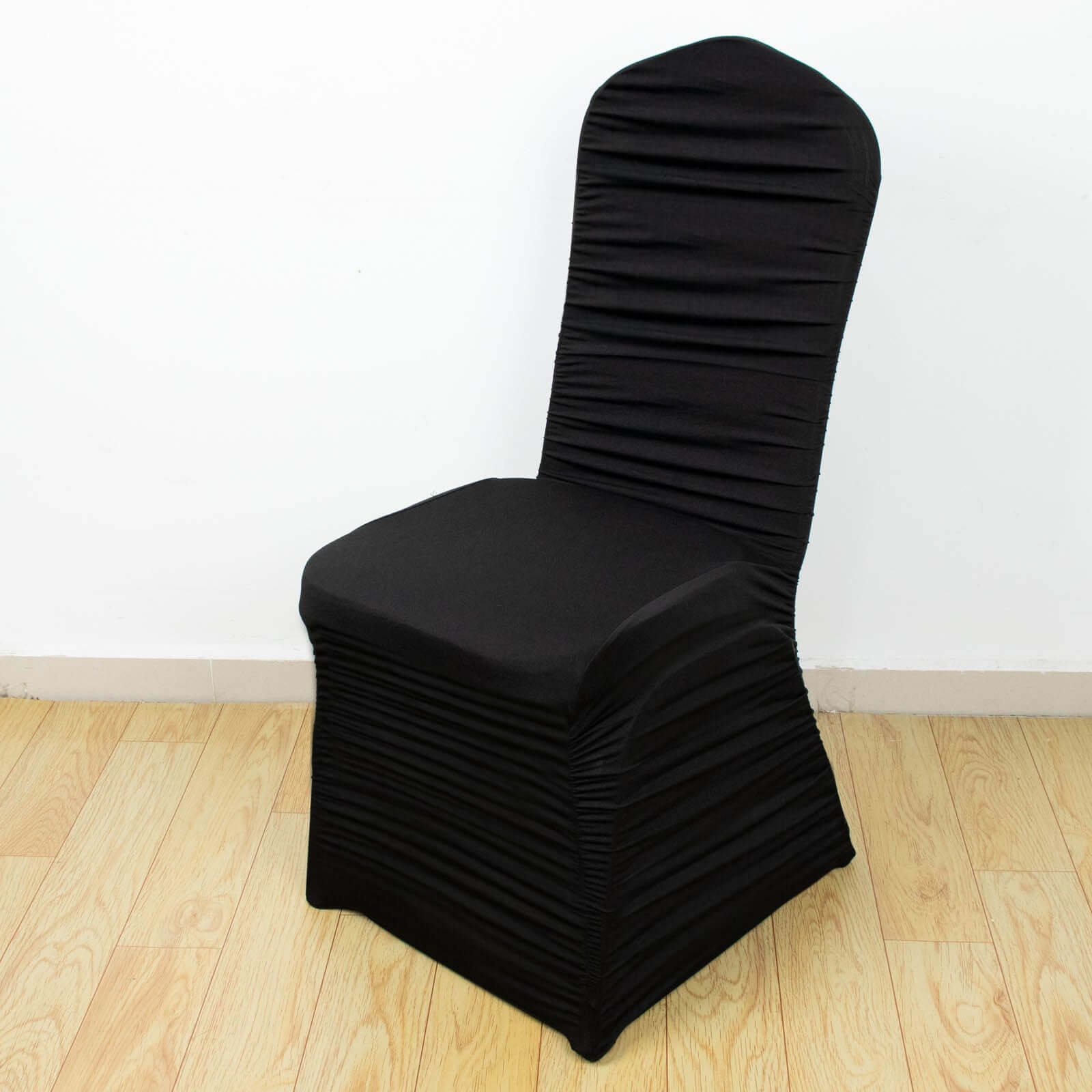 Black Premium Spandex Rouge Stretch Slip-On Cover for Banquet Chairs