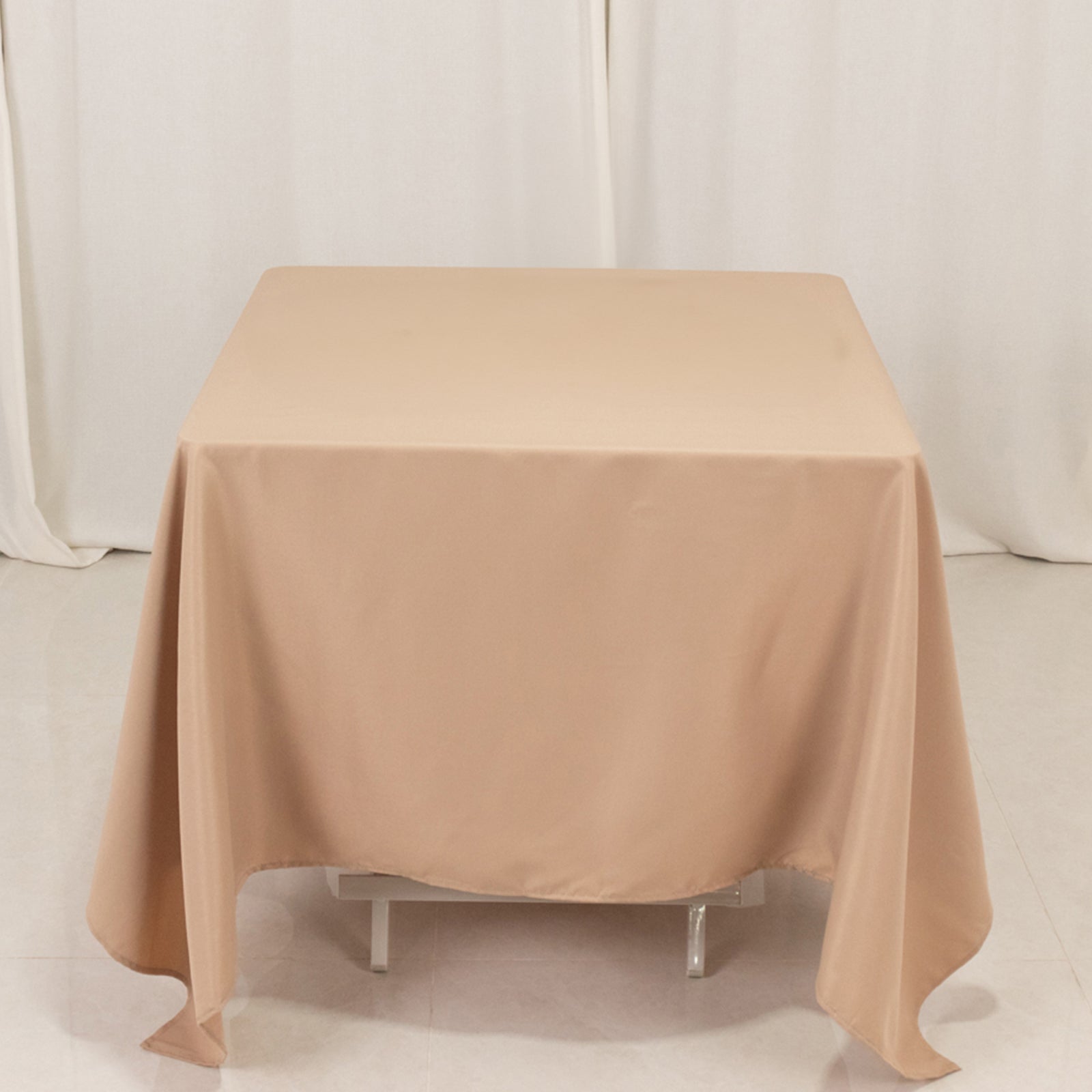 Hot Deal! 70x70 Nude 220GSM Wrinkle-Resistant Premium Polyester Square Table Cover
