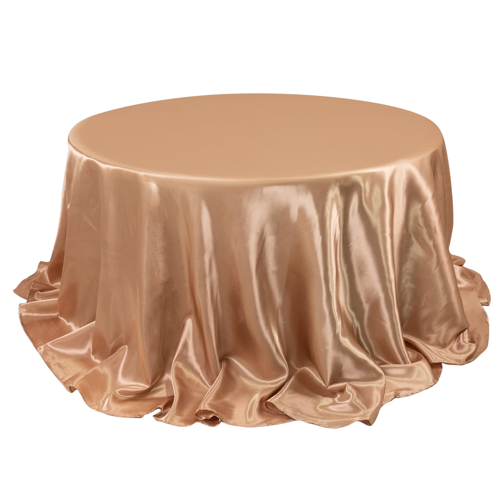 Stylish Seamless Nude Satin 132 - inch Round Tablecloth