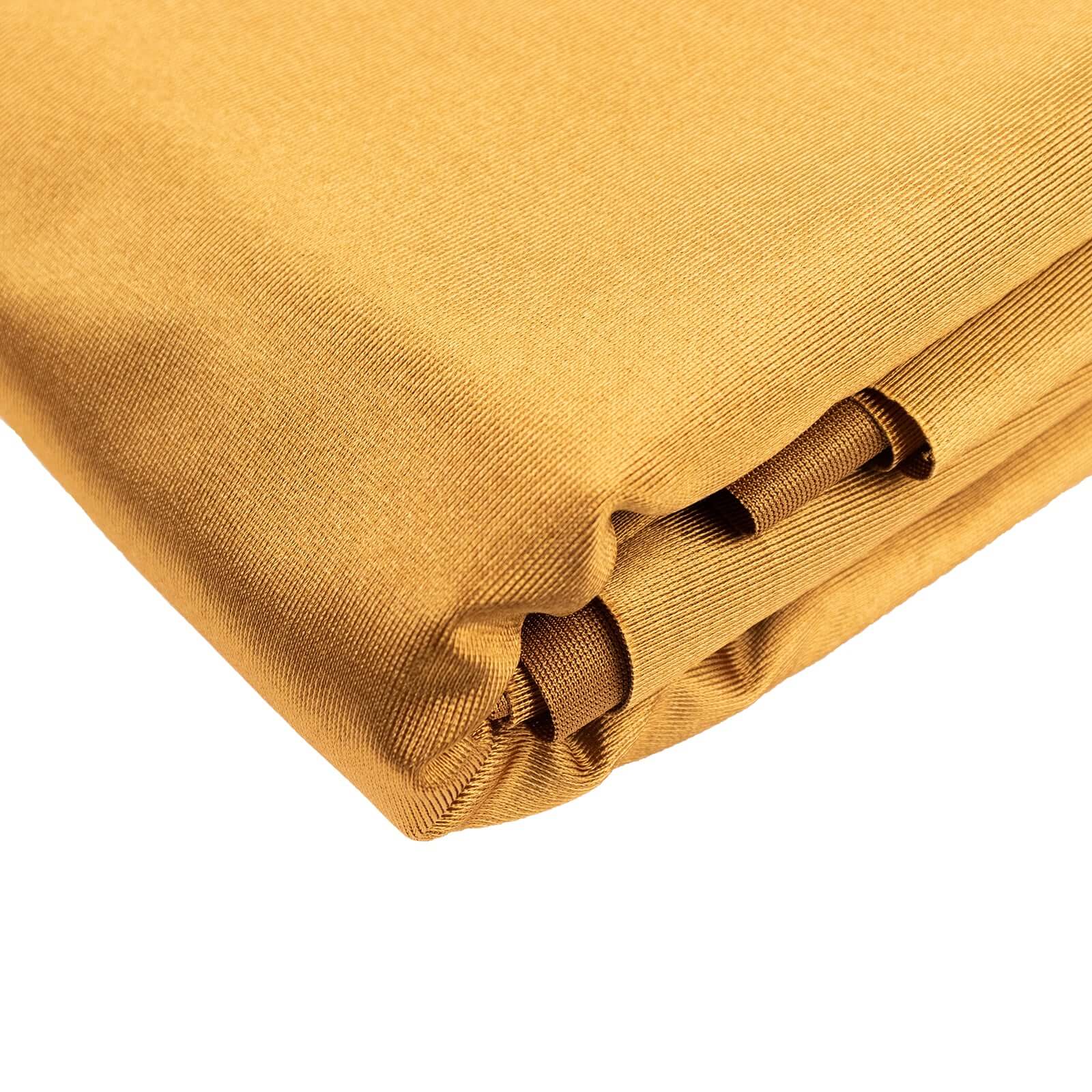 Premium Shimmer Gold Scuba Polyester Fabric Roll - Wrinkle-Free, 60x10 Yards, Ideal for DIY
