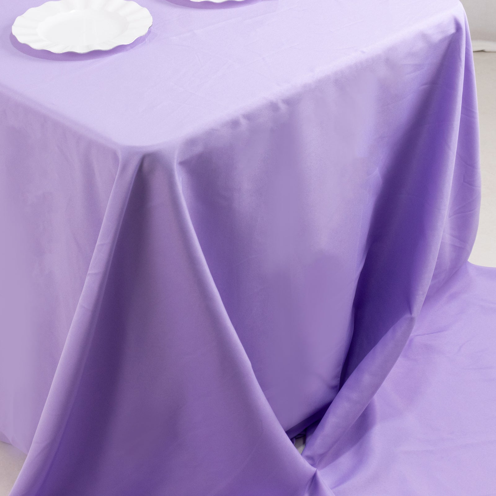 Seamless 220GSM Stain-Resistant Lavender Lilac Premium Polyester Rectangle Tablecloth 90x156
