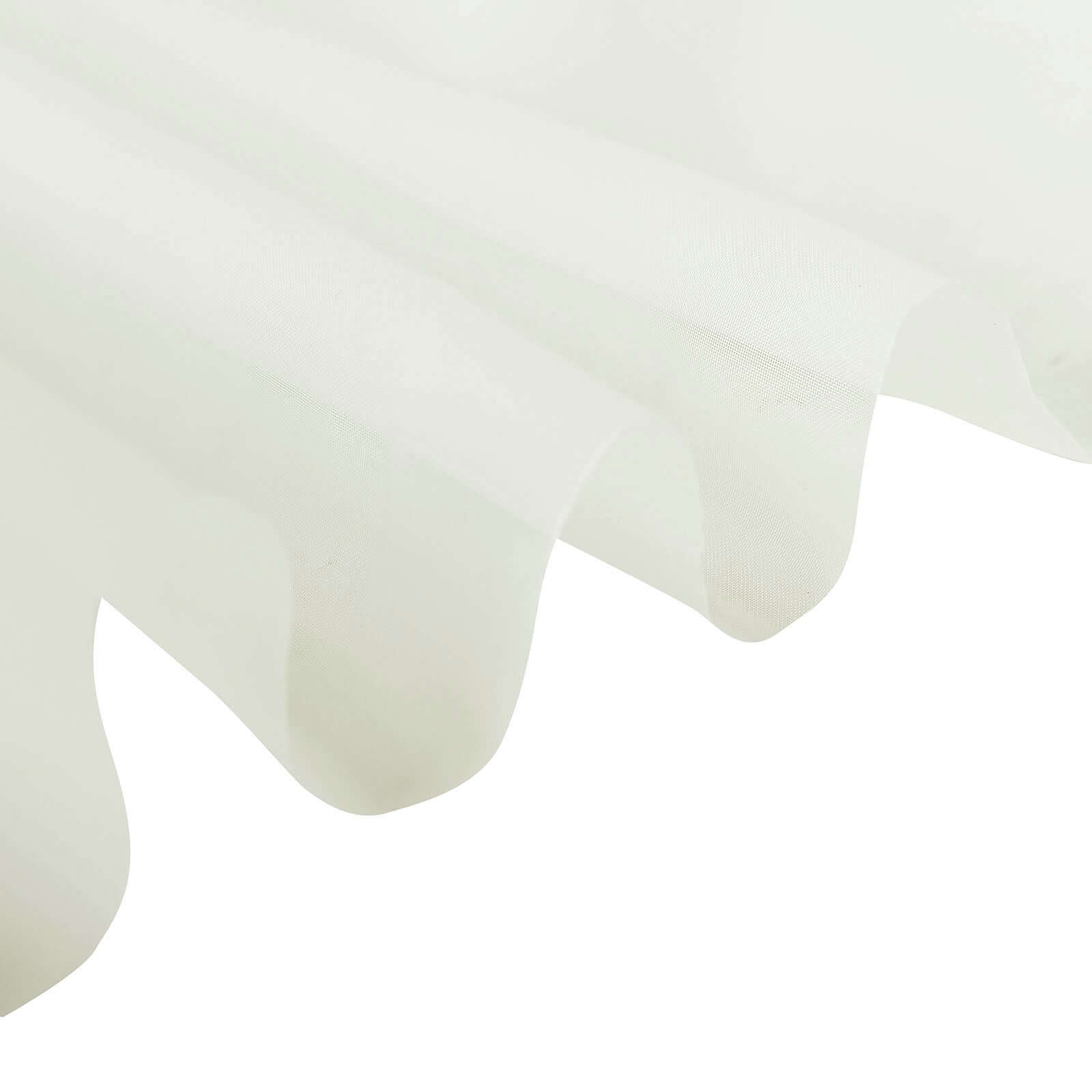 5ft x 14ft Ivory Premium Chiffon Curtain Panel - Durable Flame Resistant, Ideal for Events