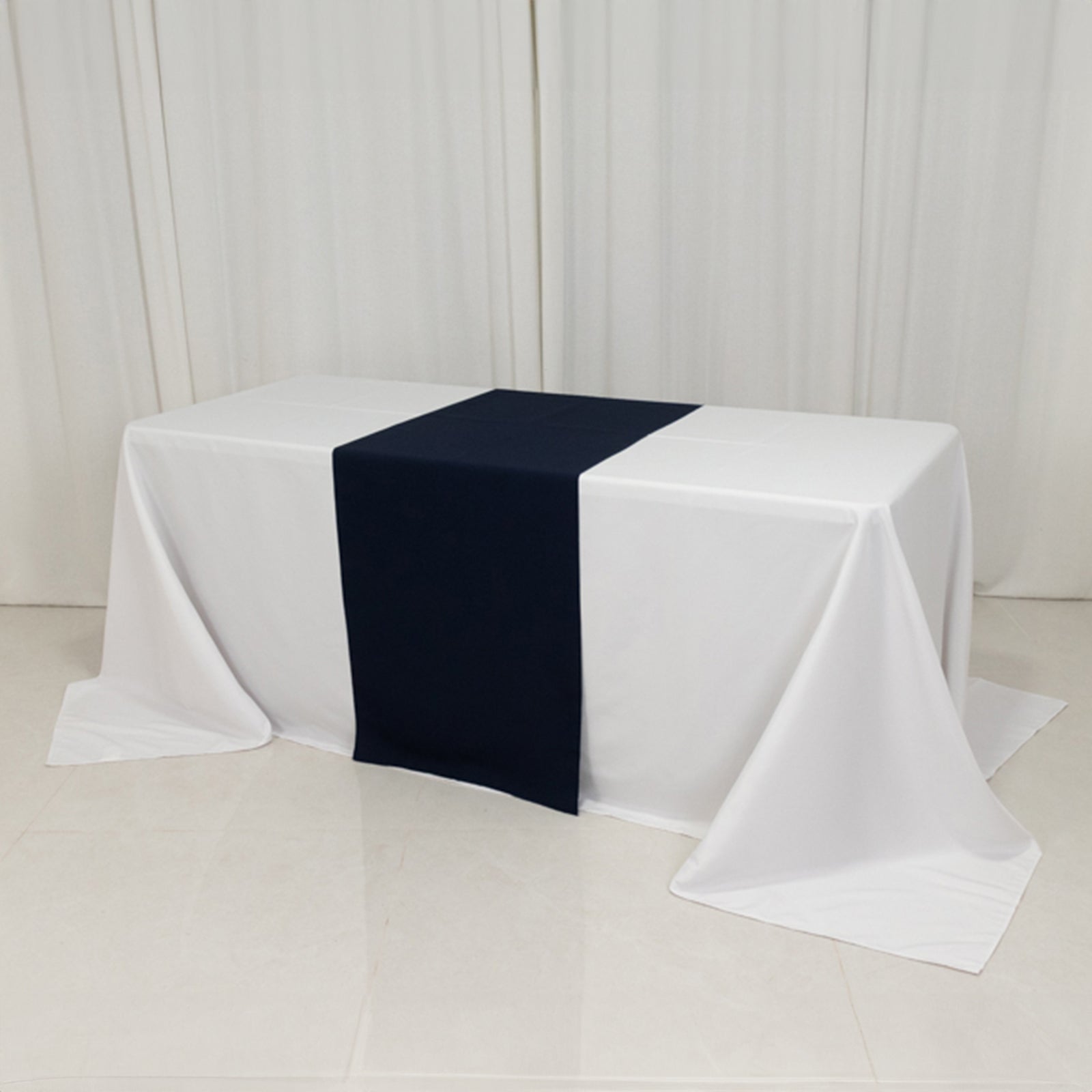 Extra Wide Navy Blue Premium Polyester 24x72 Sublimation Printable Table Runner