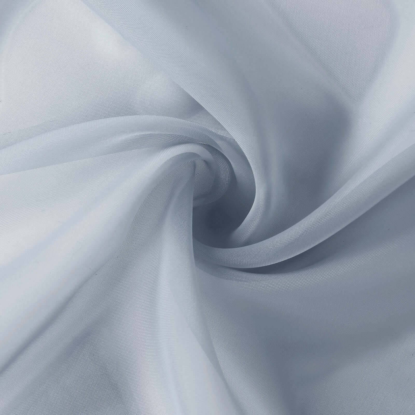 Premium 5ft x 32ft Dusty Blue Chiffon Curtain Panel - Durable Flame - Resistant Backdrop with Rod Pocket