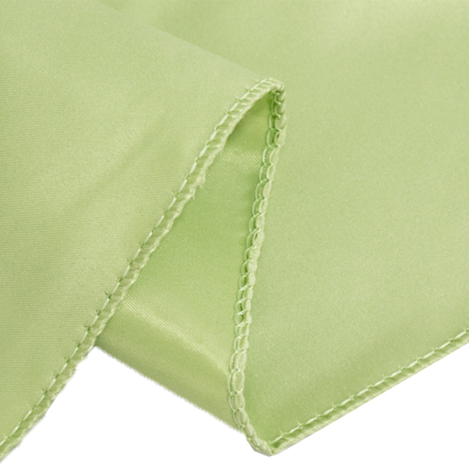 Sage Green Lamour Satin 72x72 Square Table Overlay with Smooth Finish
