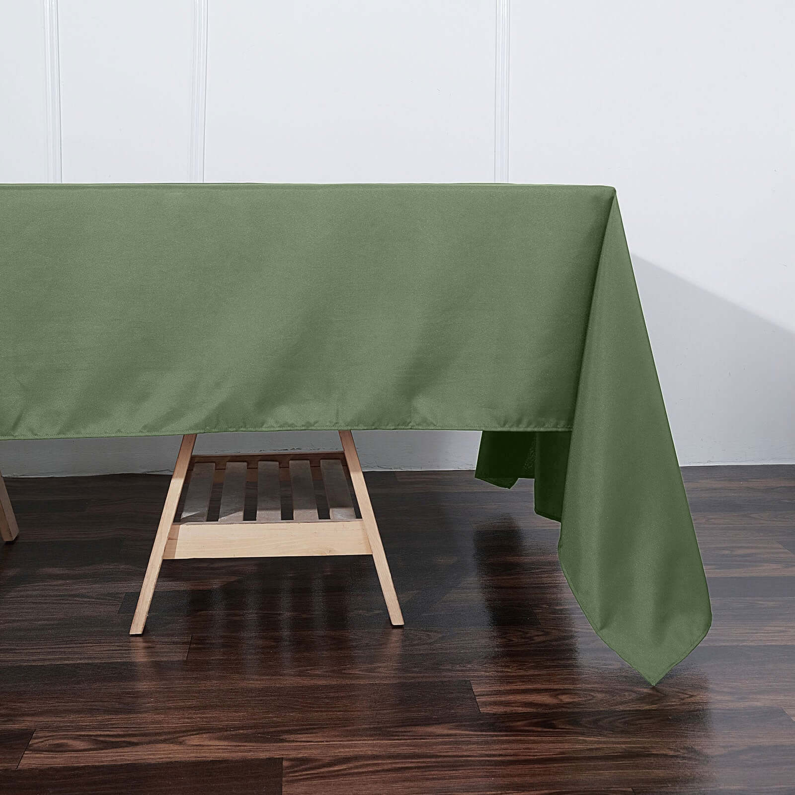 Olive Green Polyester Wrinkle-Resistant 60x126 Rectangle Tablecloth - Great for Events