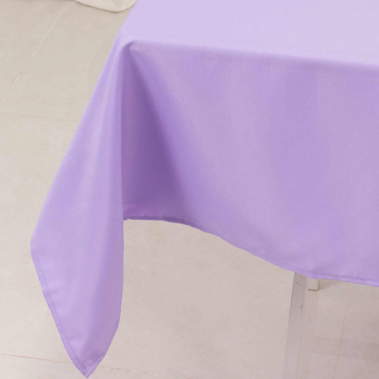 Hot Deal! 54x54 Premium Polyester Square Table Overlay in Lavender Lilac - Stain & Wrinkle-Resistant 220GSM