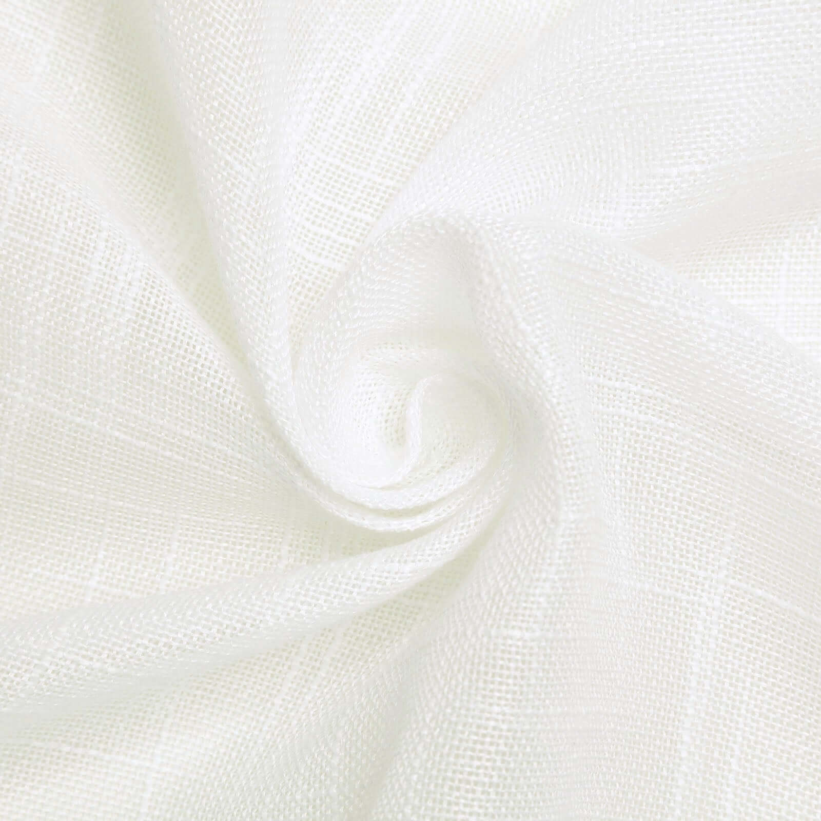 White Faux Linen 90x132 Rectangular Tablecloth - Ideal for Weddings & Special Events, Wrinkle-Resistant!
