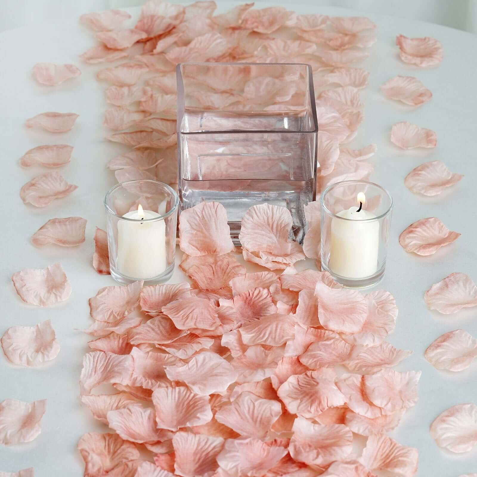Hot Sale! 500-Piece Dusty Rose Silk Rose Petal Confetti for Table and Floor Decoration