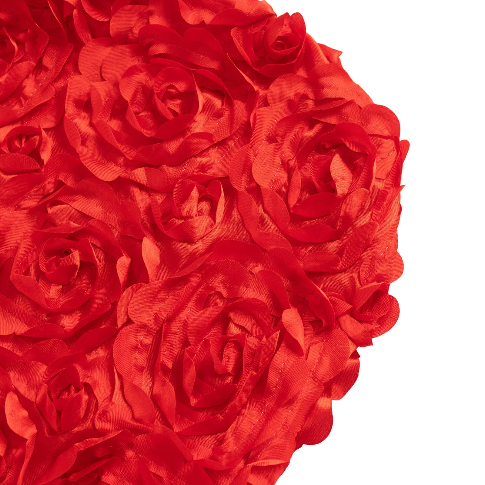 Red Satin Rosette Stretch Slip-On Cover for Banquet Chairs - Great Value!