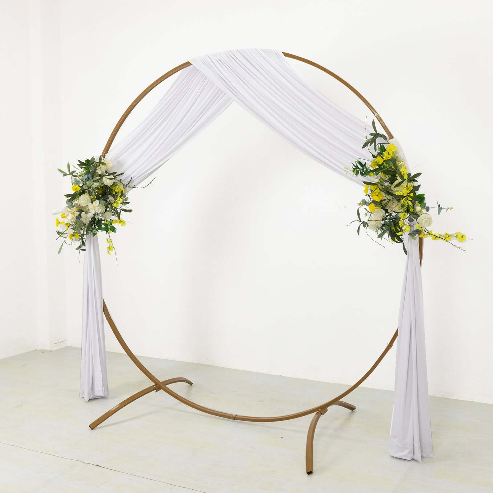 Hot Deal! 5ftx18ft White Spandex 4-Way Stretch Wrinkle-Free Event Curtain Drapes with Rod Pockets