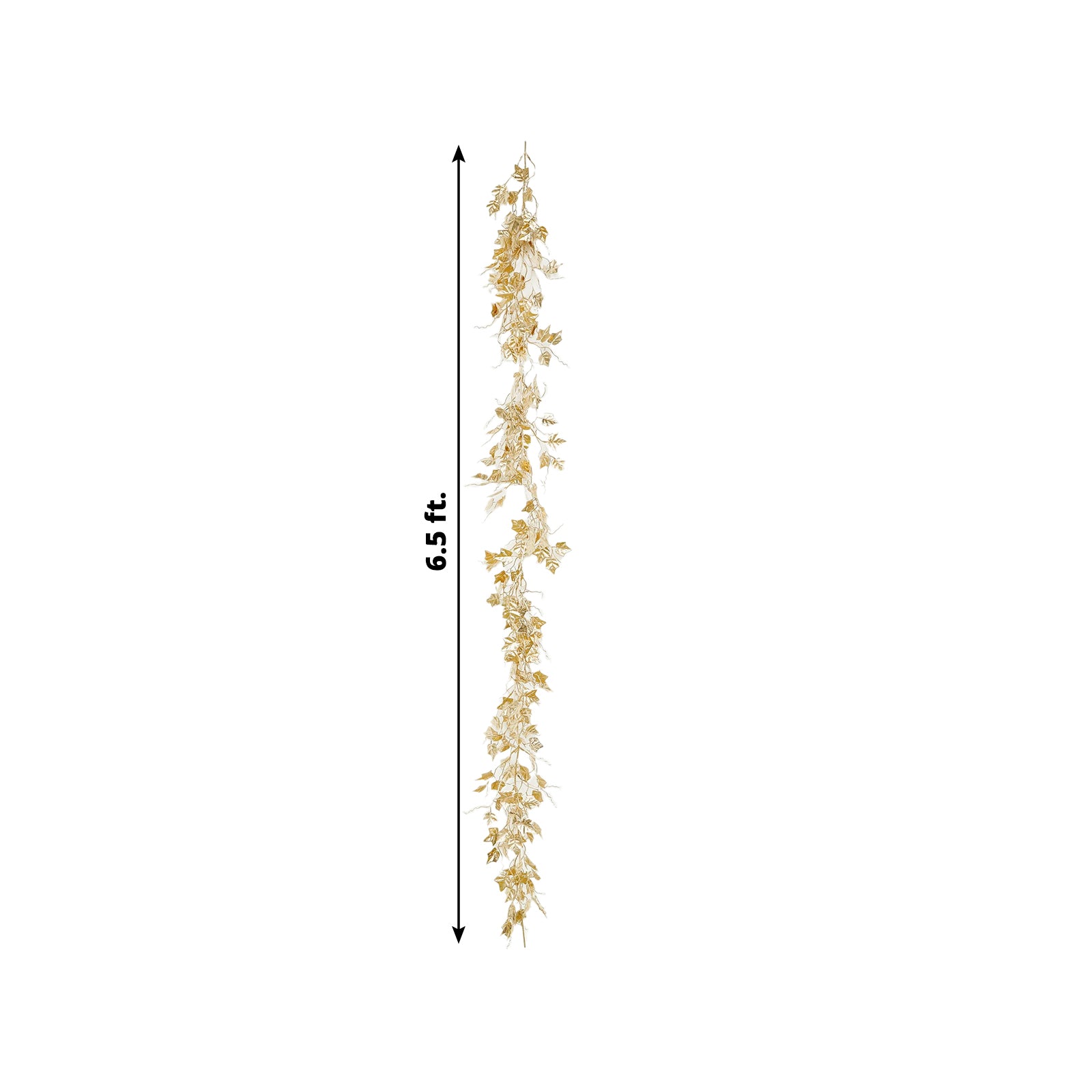 6.5ft Metallic Gold Artificial Ivy Garland for Table, Arch and Backdrop Decoration