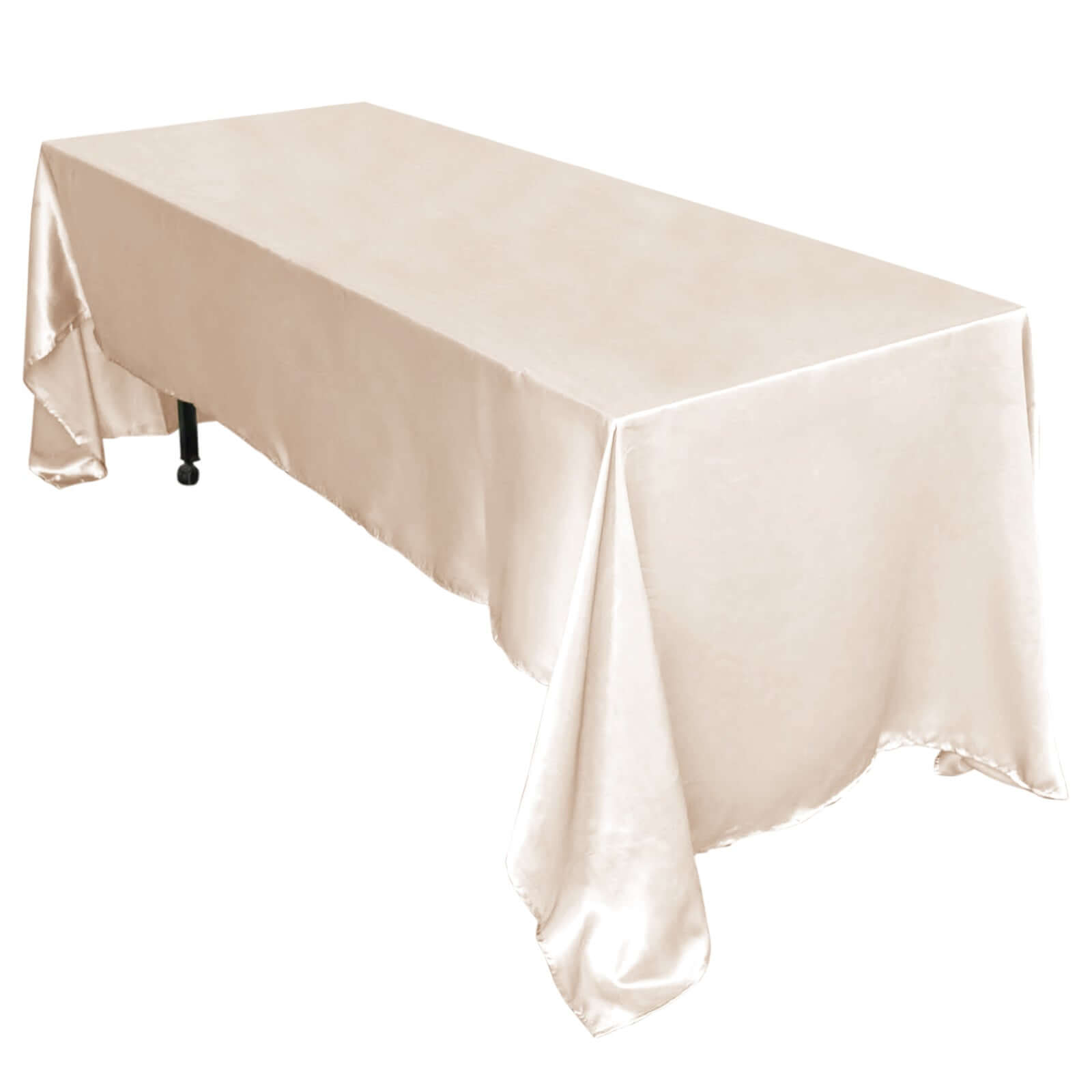 Satin Rectangular 60x126 Tablecloth Beige - Smooth and Lustrous Table Cover