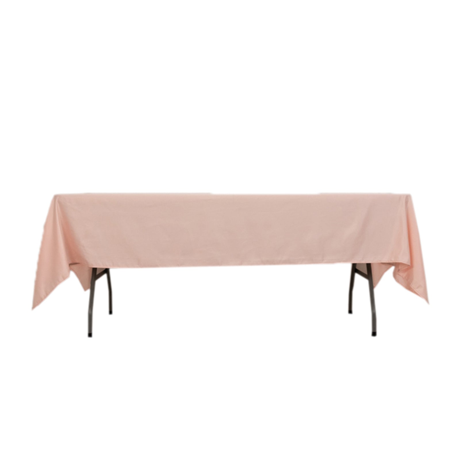 Blush Lamour Satin Rectangle Tablecloth 60x102 - Durable & Soft for Events